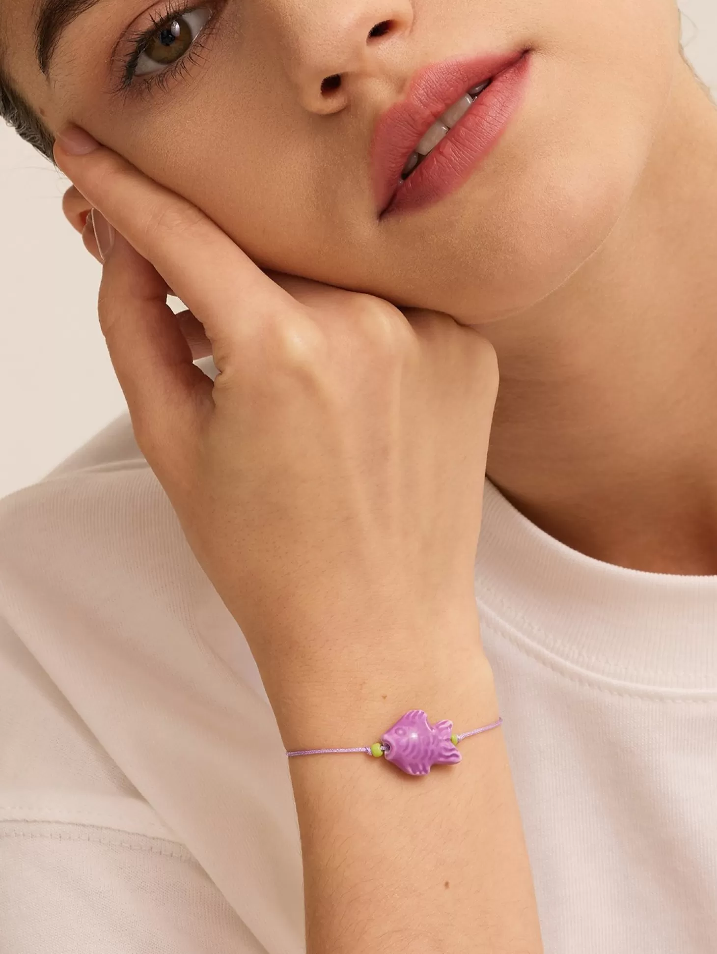 Les Soeurs Armband Frenna Fish Purple Shop