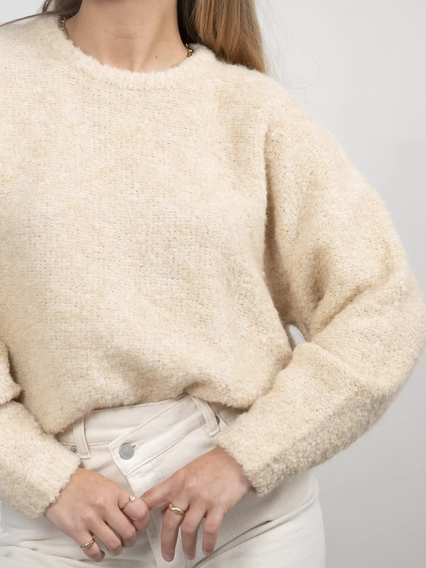 Les Soeurs Boucle Gebreide Trui Ada Sand Cheap