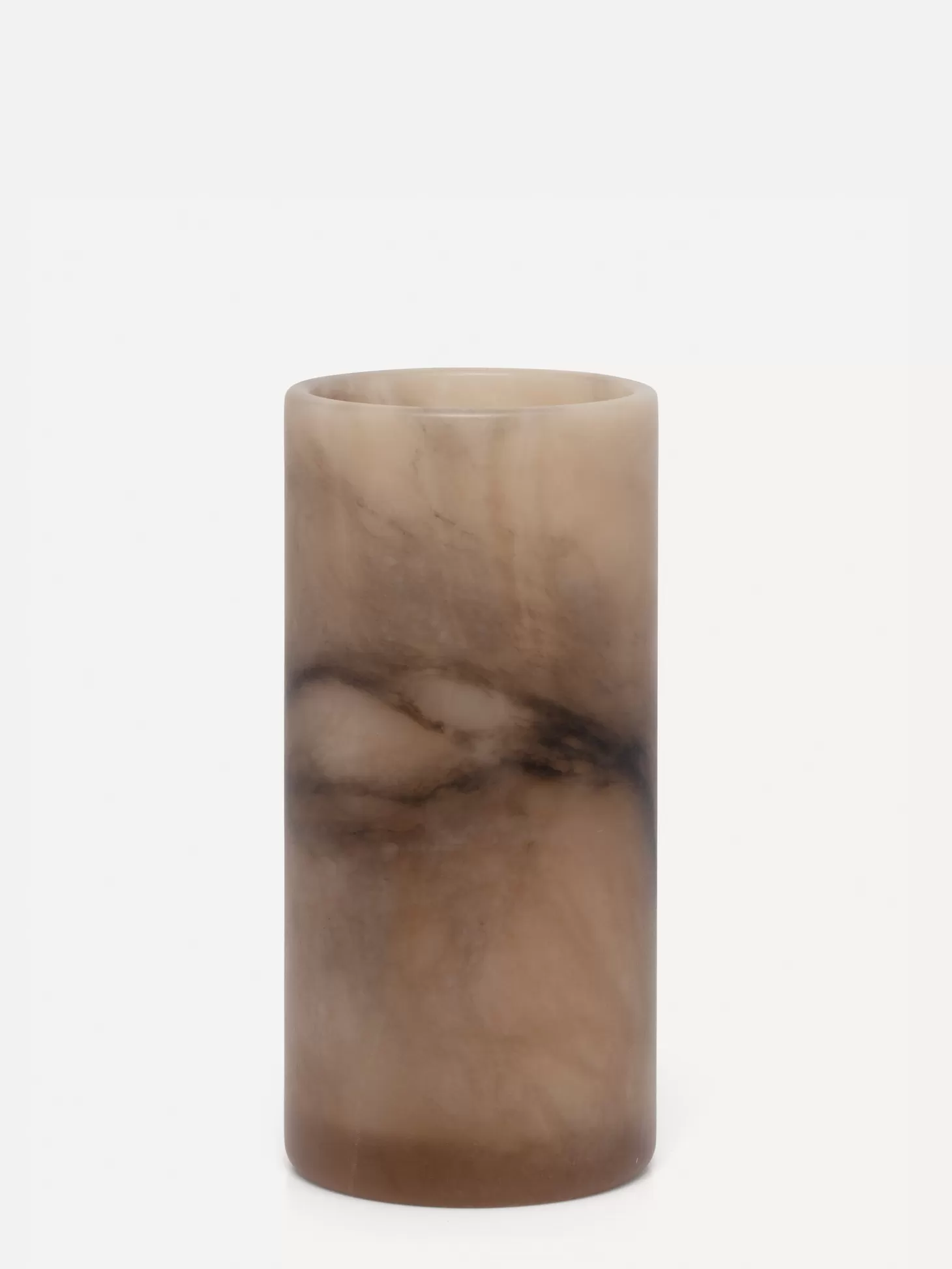cylinder_alabaster_kaarsenhouder_medium_2.webp Les Soeurs Cylinder Alabaster Kaarsenhouder (Medium) Tabac Outlet