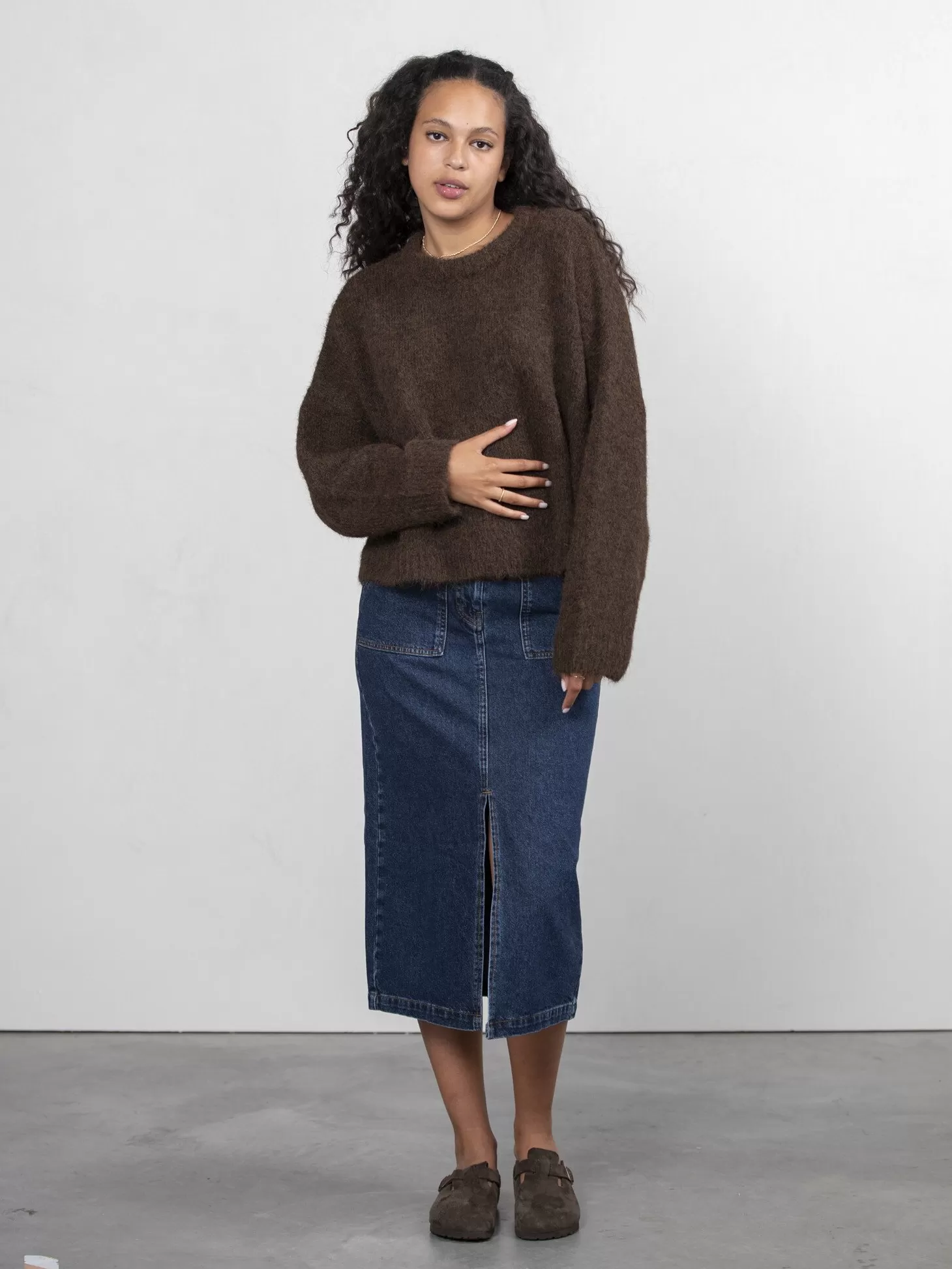 denim_midi_rok_amelie_2.webp Les Soeurs Denim Midi Rok Amelie Dark Blue Denim Clearance