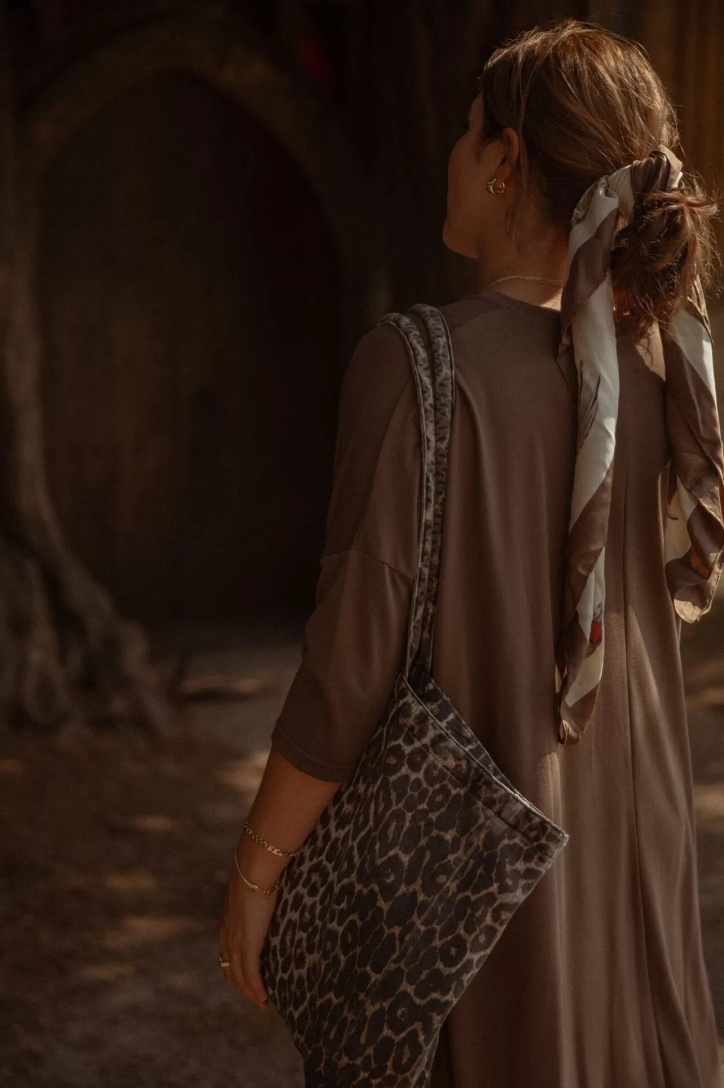 Les Soeurs Jersey Jurk Amy Mokka Outlet