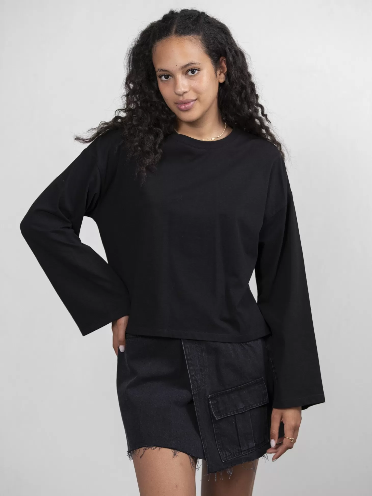 Les Soeurs Lange Mouwen T-Shirt Aline Black Online