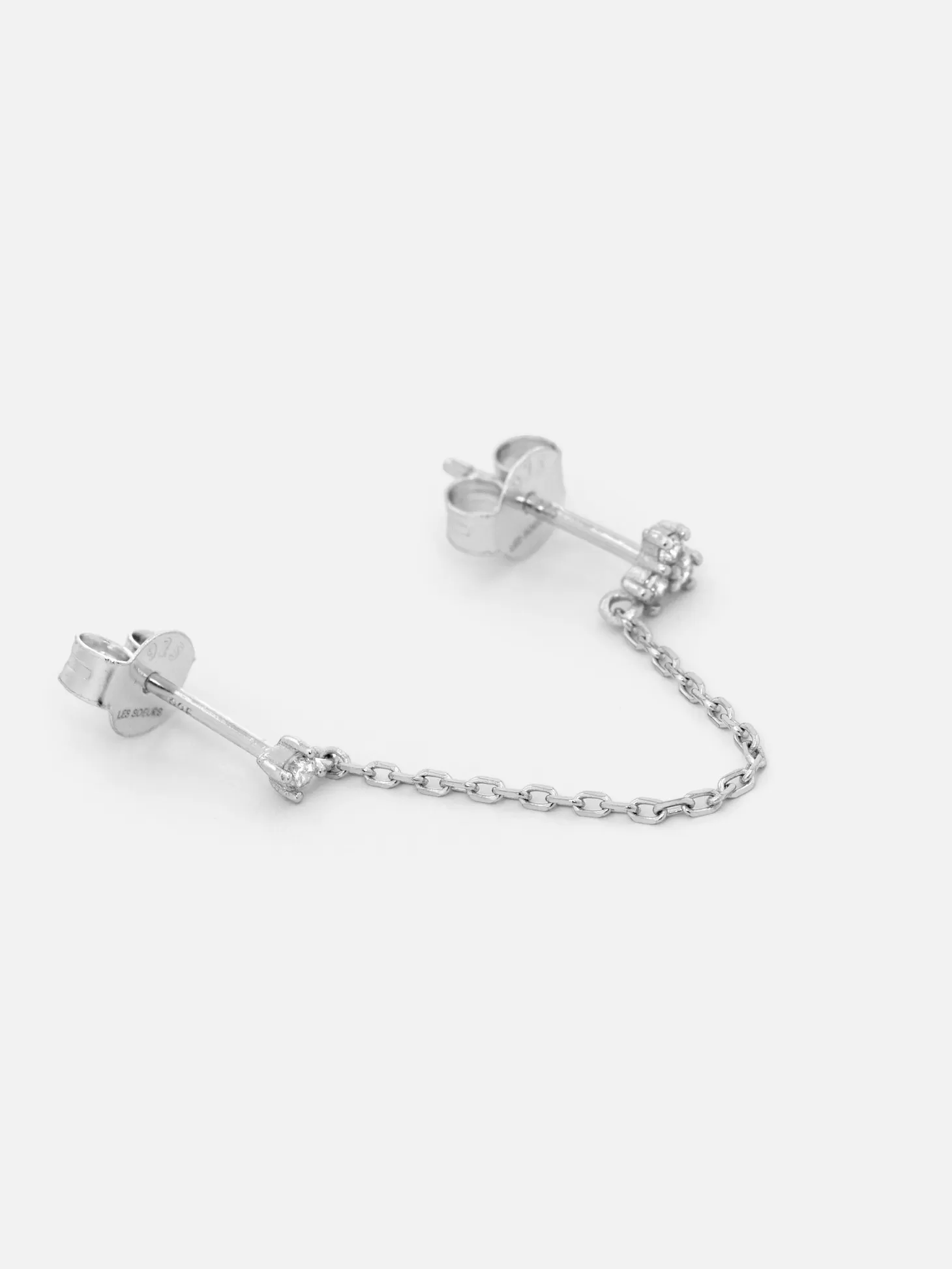 Les Soeurs Lira Double Stud Chain Silver Cheap