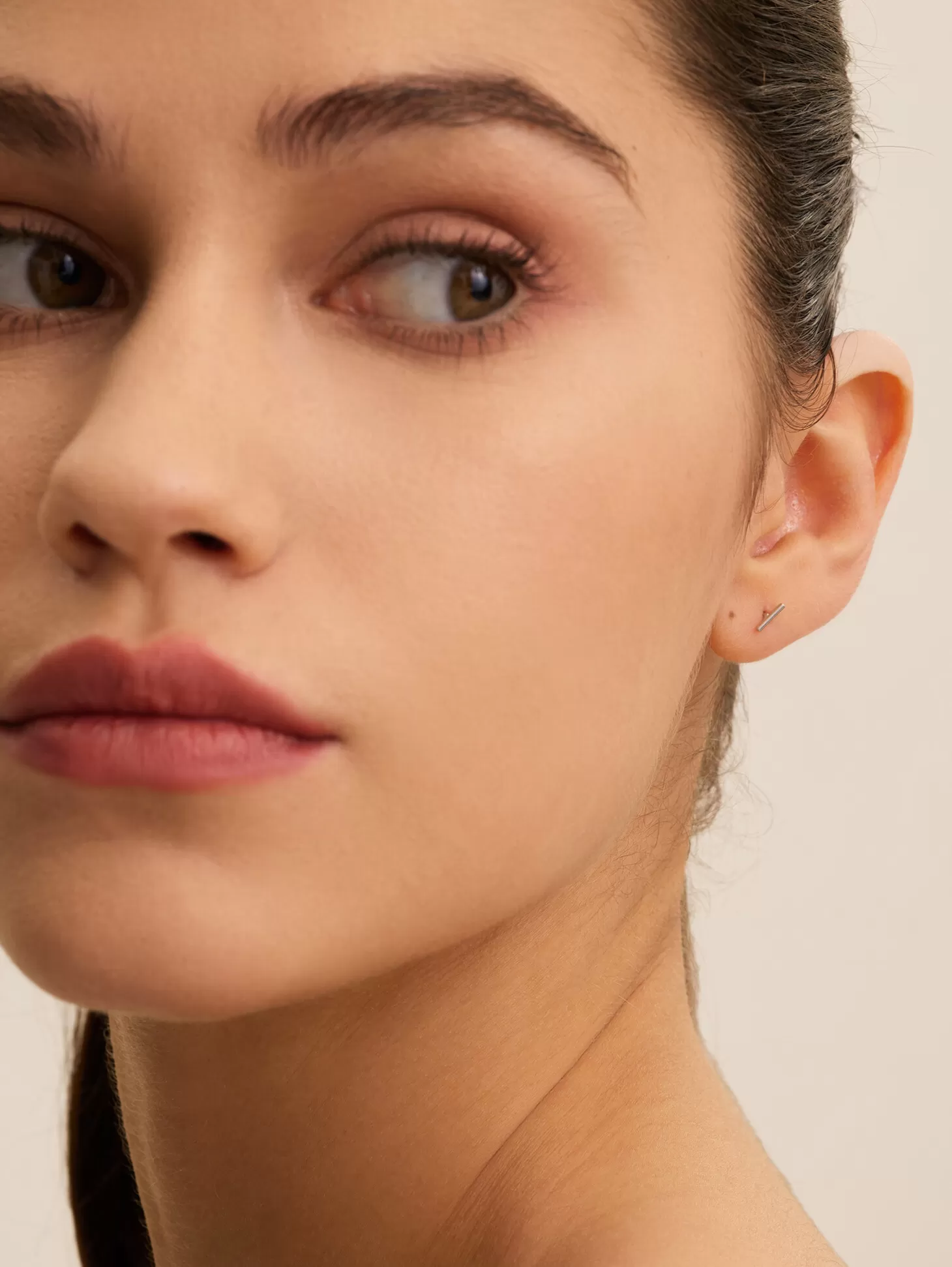 Les Soeurs Oorbel Jolie Barre Mini Silver Outlet