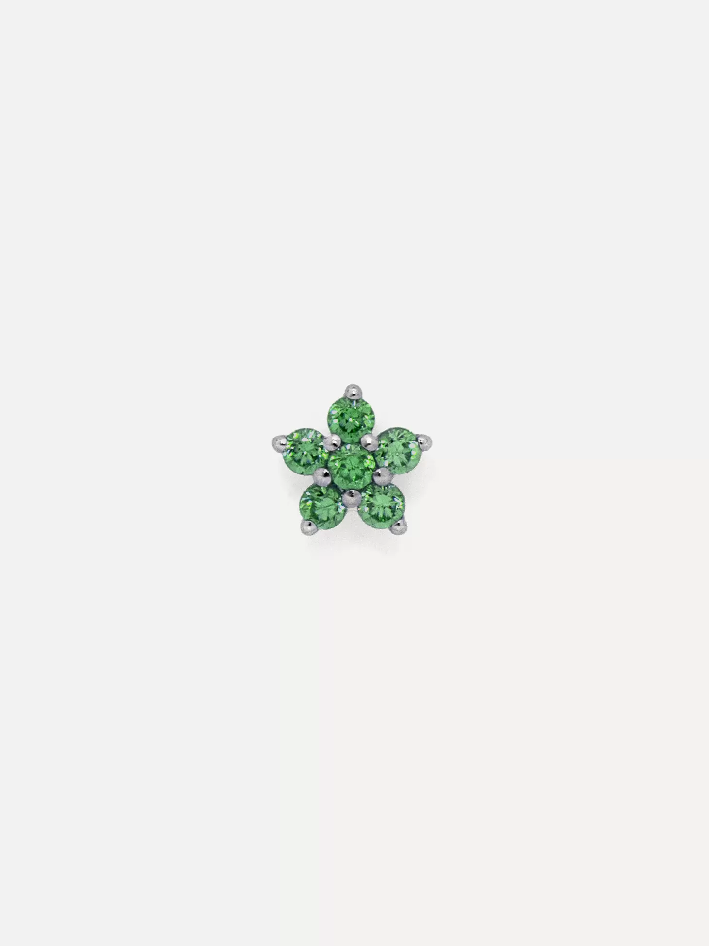 Les Soeurs Oorbel Jolie Flower Strass Green Silver Outlet