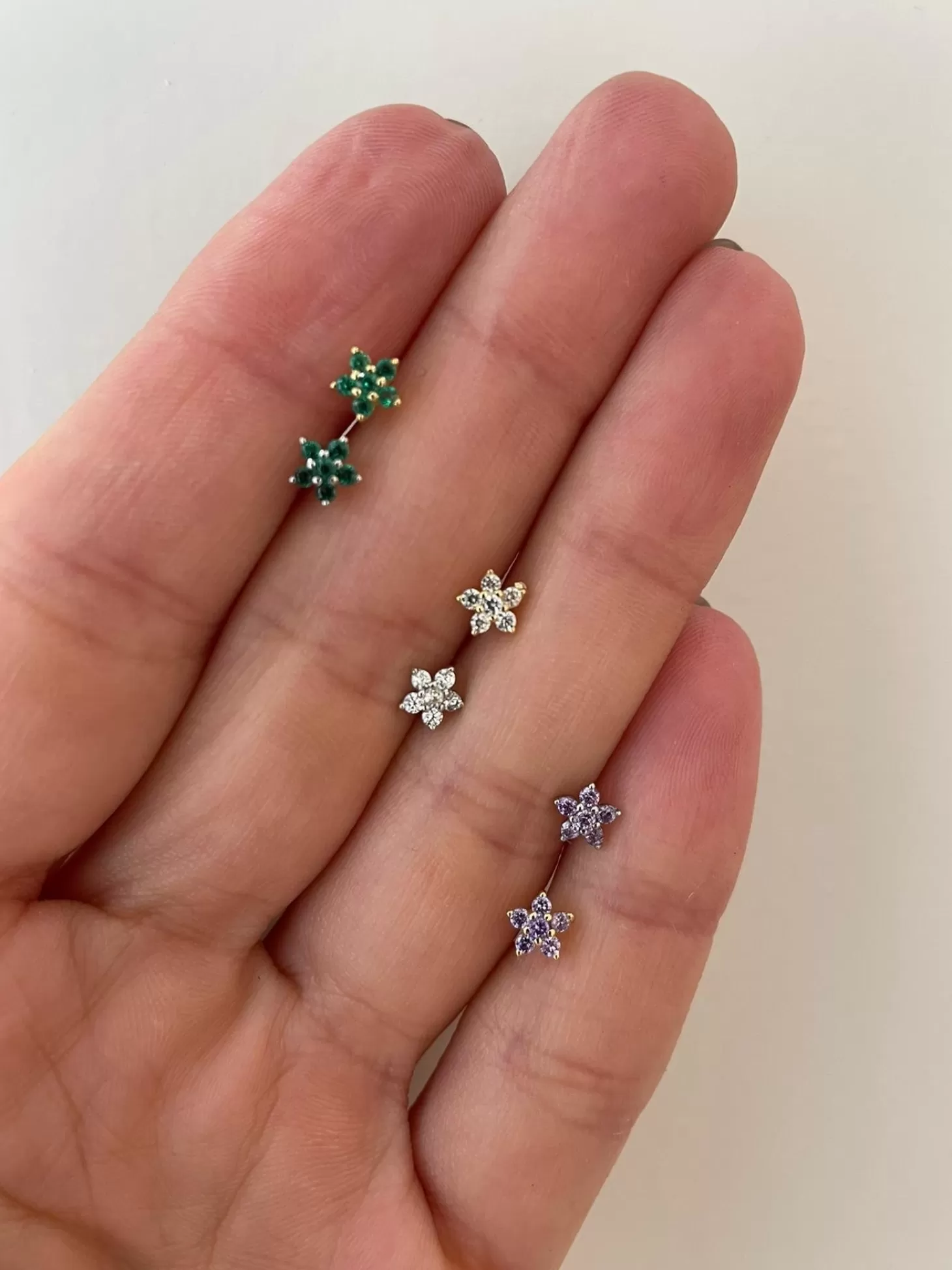 Les Soeurs Oorbel Jolie Flower Strass Silver Hot