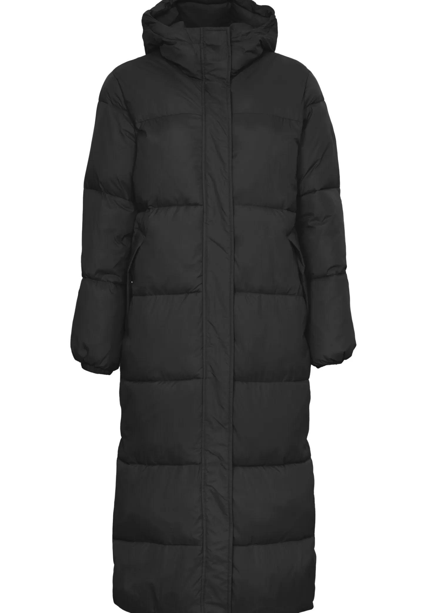 Les Soeurs Padded Maxi Coat Kelvin Black Hot