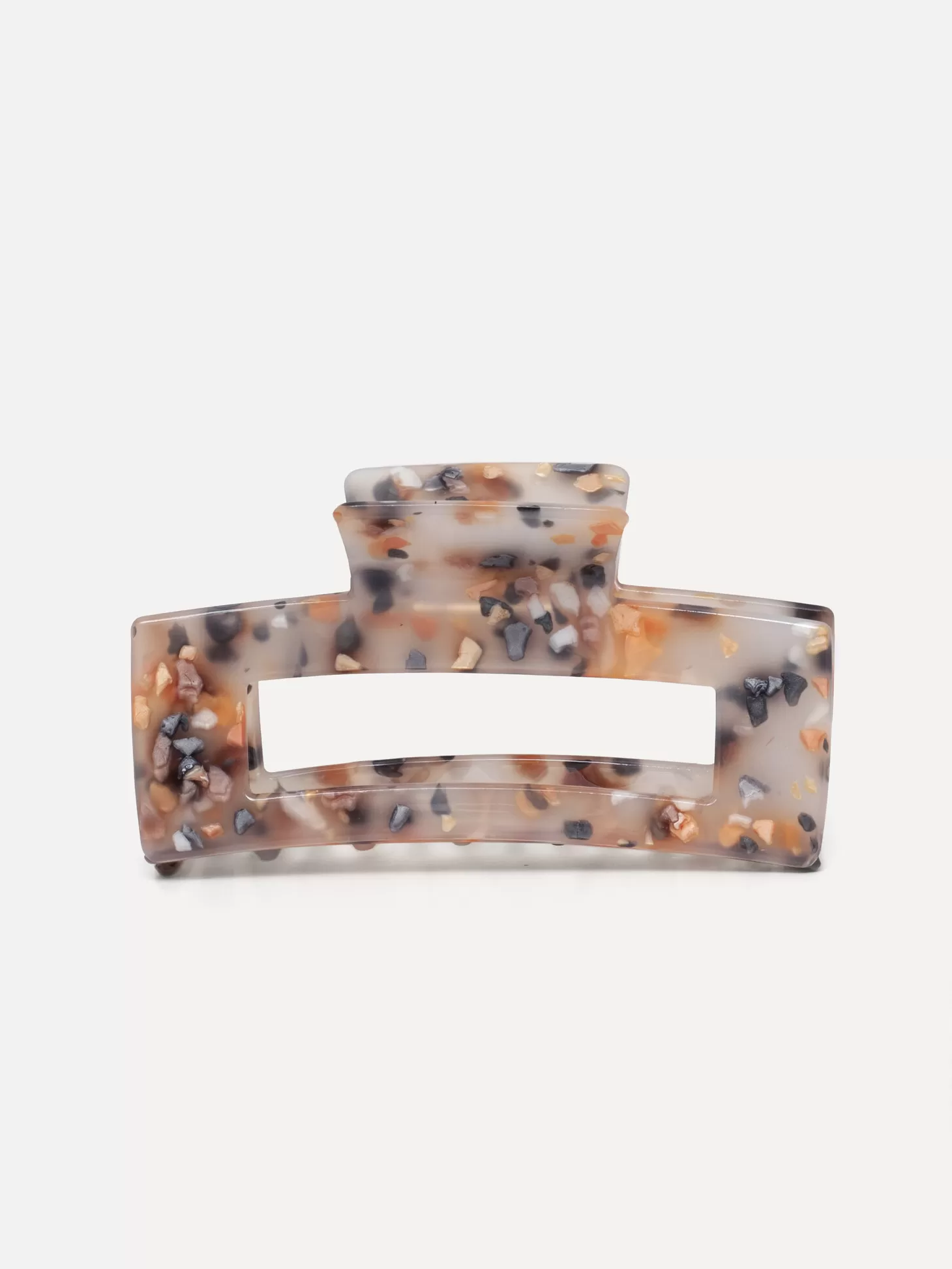 Les Soeurs Resin Hair Clip Rectangle Nude Cheap