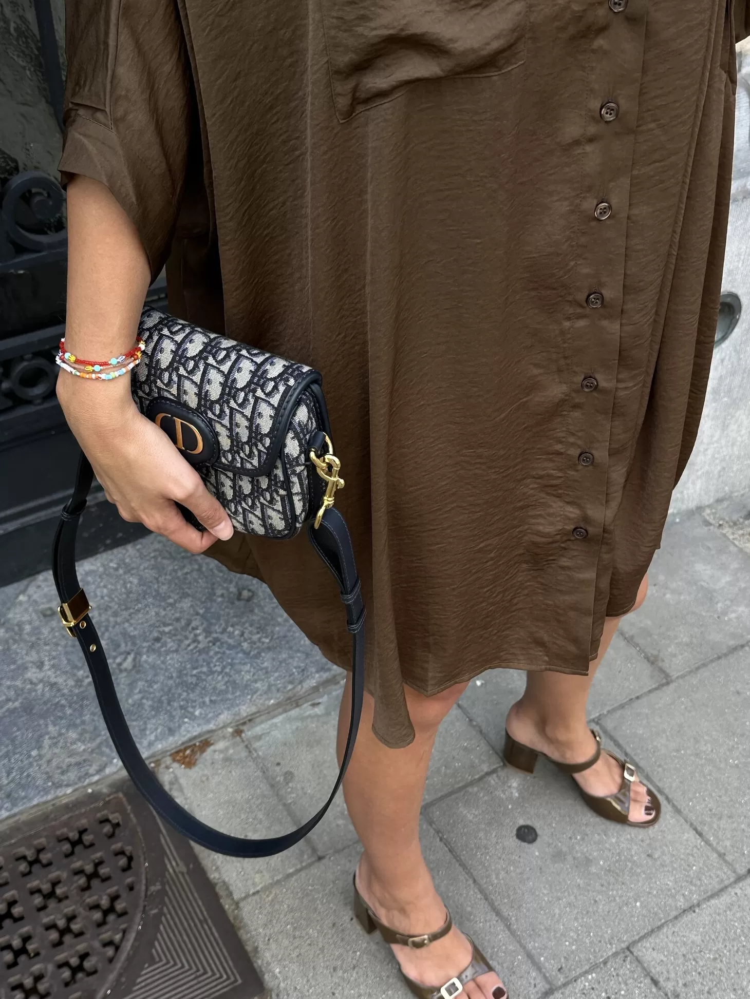 Les Soeurs Satijn Blousejurk Mason Brown Store