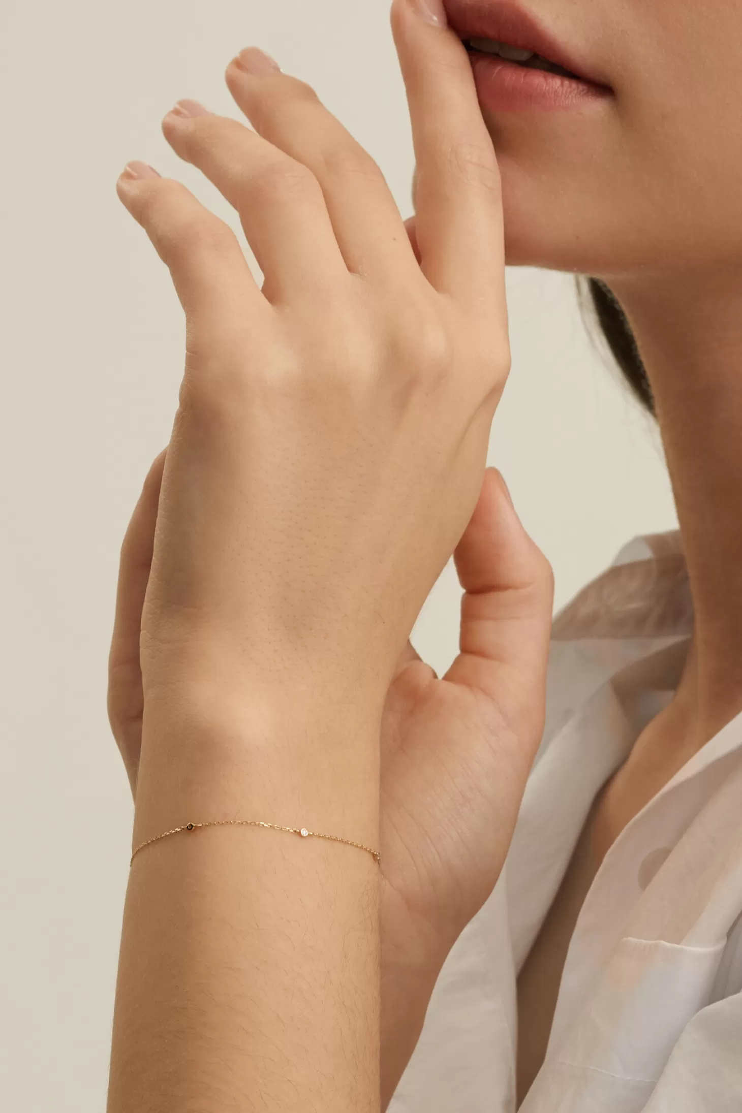 Les Soeurs 14K Armband Hess Triple Diamond Gold Outlet