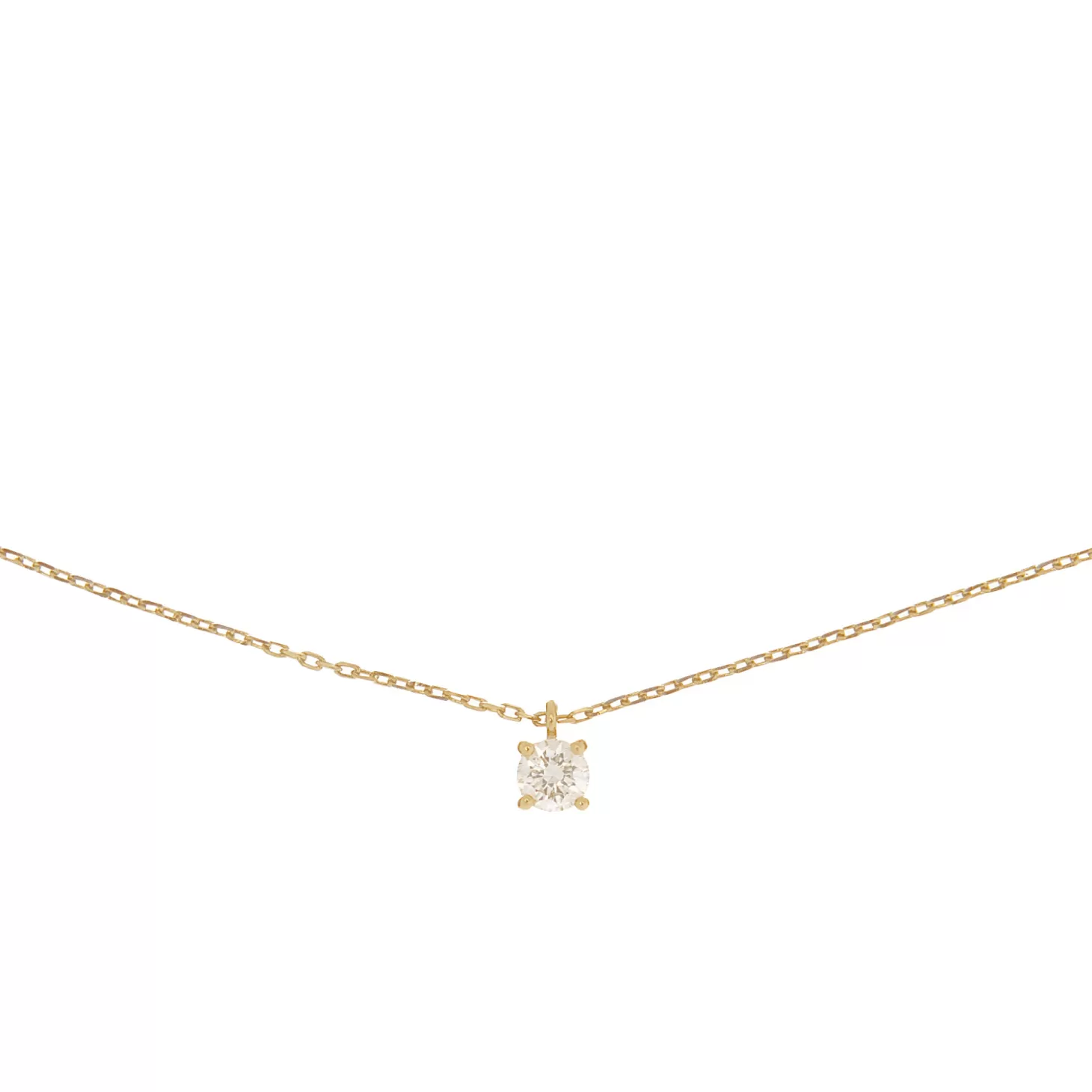 Les Soeurs 14K Ketting Rey Single Diamond Gold Discount