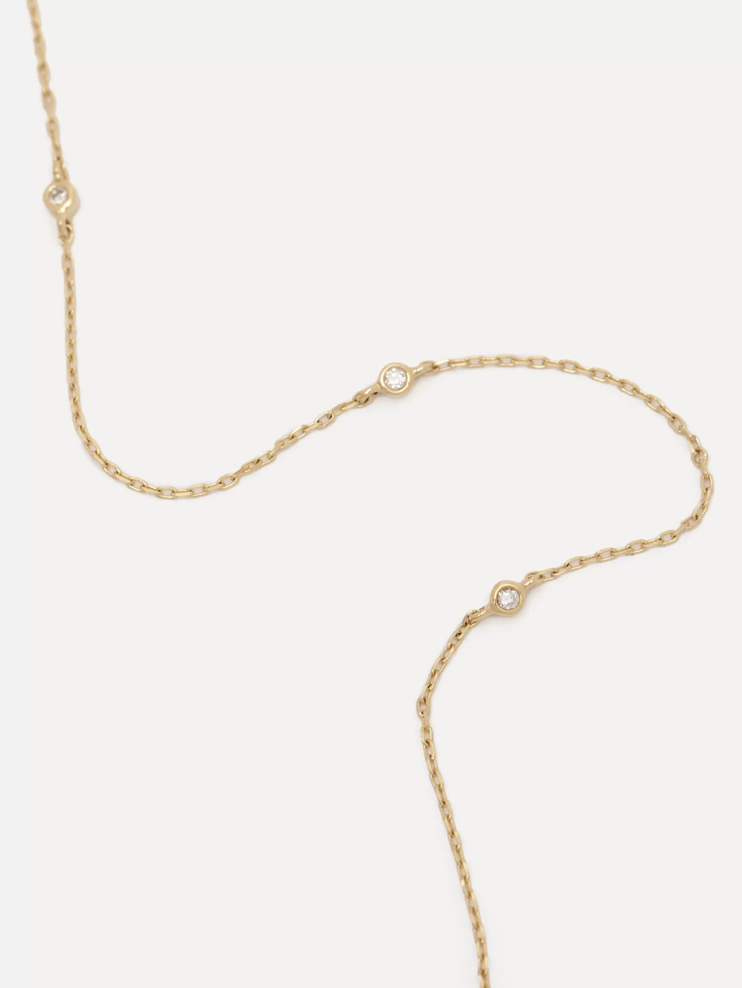 Les Soeurs 14K Ketting Rey Triple Diamond Gold Best