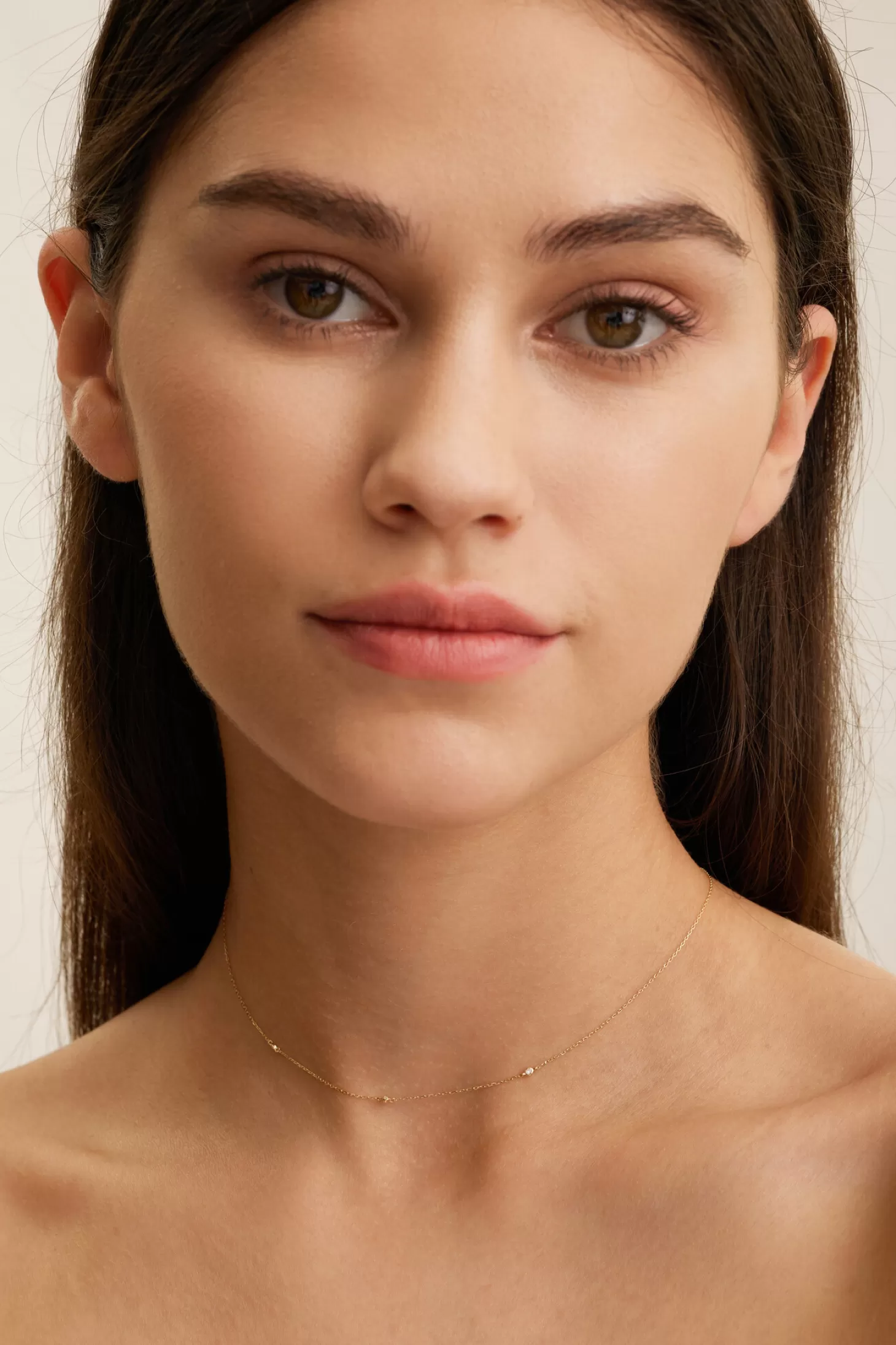 Les Soeurs 14K Ketting Rey Triple Diamond Gold Best