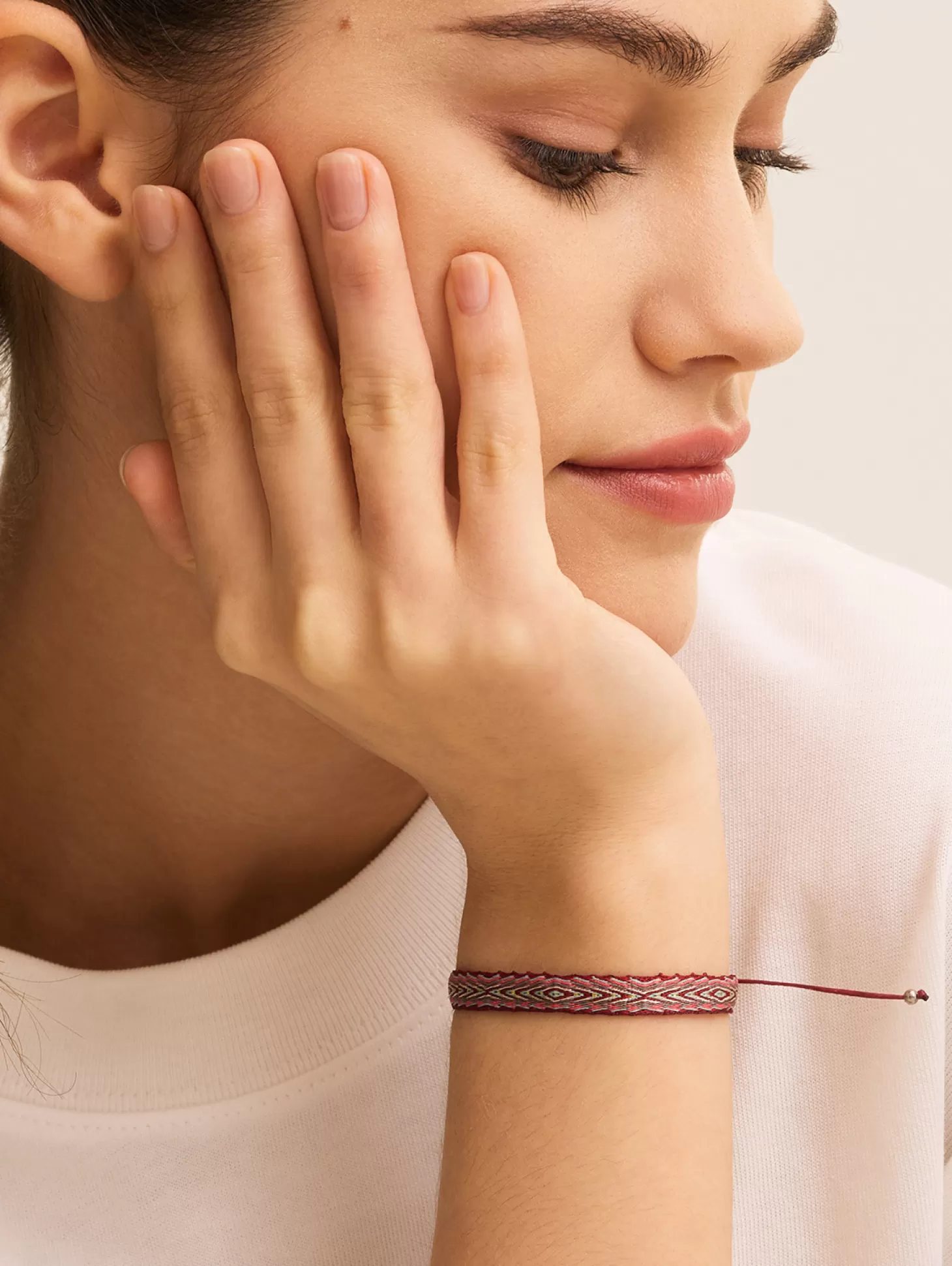 Les Soeurs Armband Frey Burgundy/Pink Discount