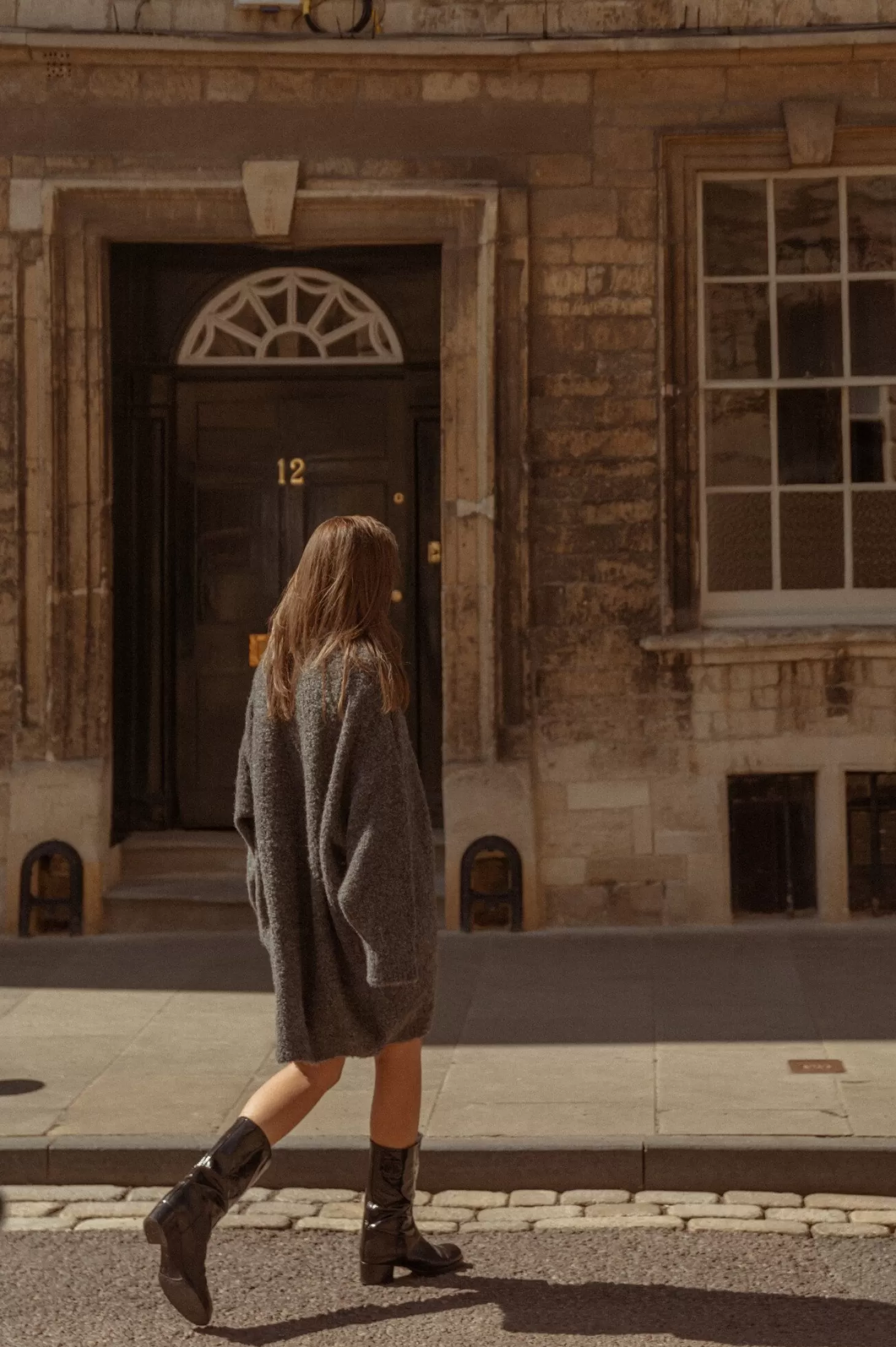 Les Soeurs Boucle Gebreide Jurk Andres Dark Grey Online