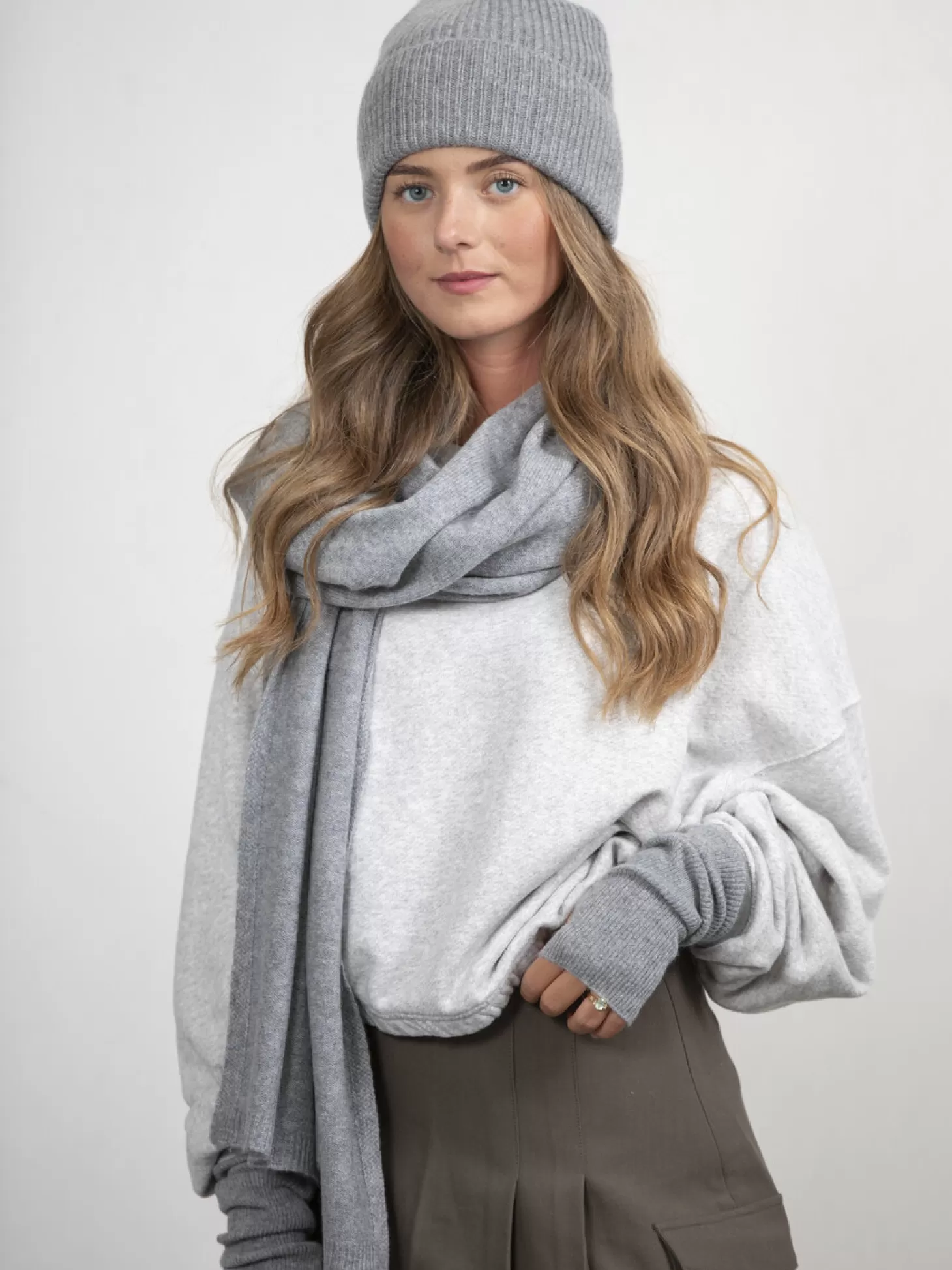 Les Soeurs Cashmere Beanie Pixie Grey Melange Cheap