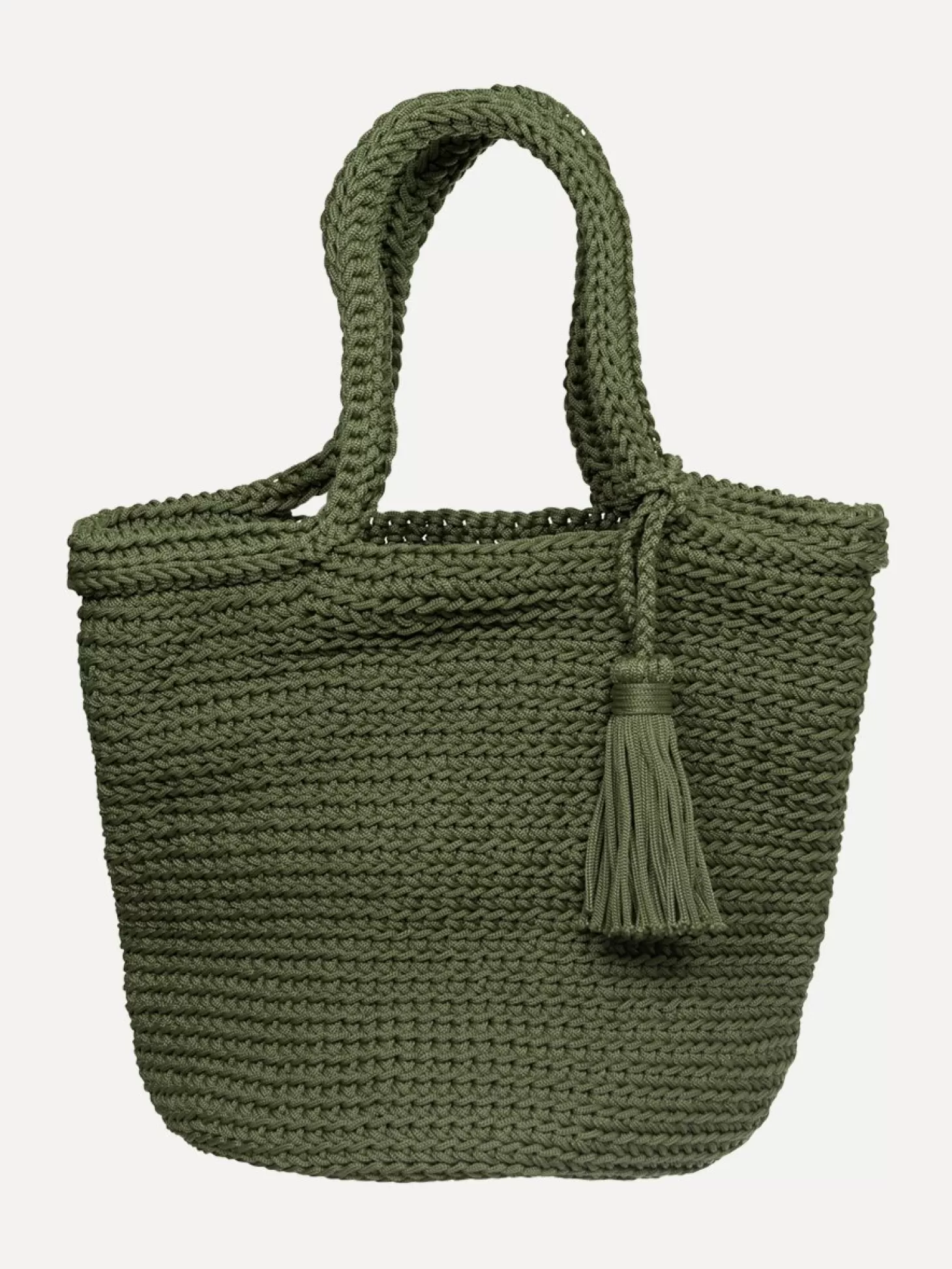 Les Soeurs Crochet Shopper Elvera Khaki Best Sale