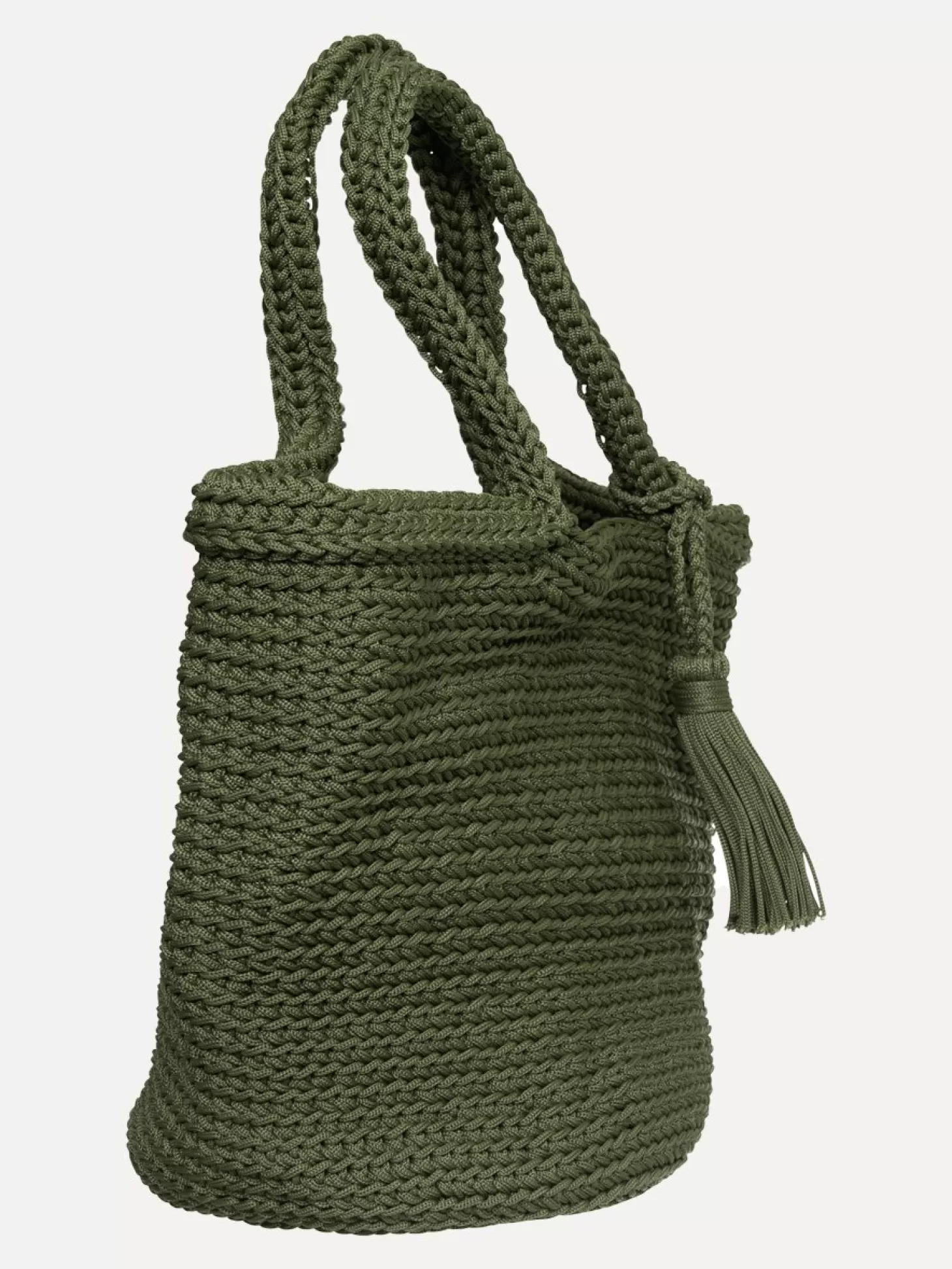 Les Soeurs Crochet Shopper Elvera Khaki Best Sale