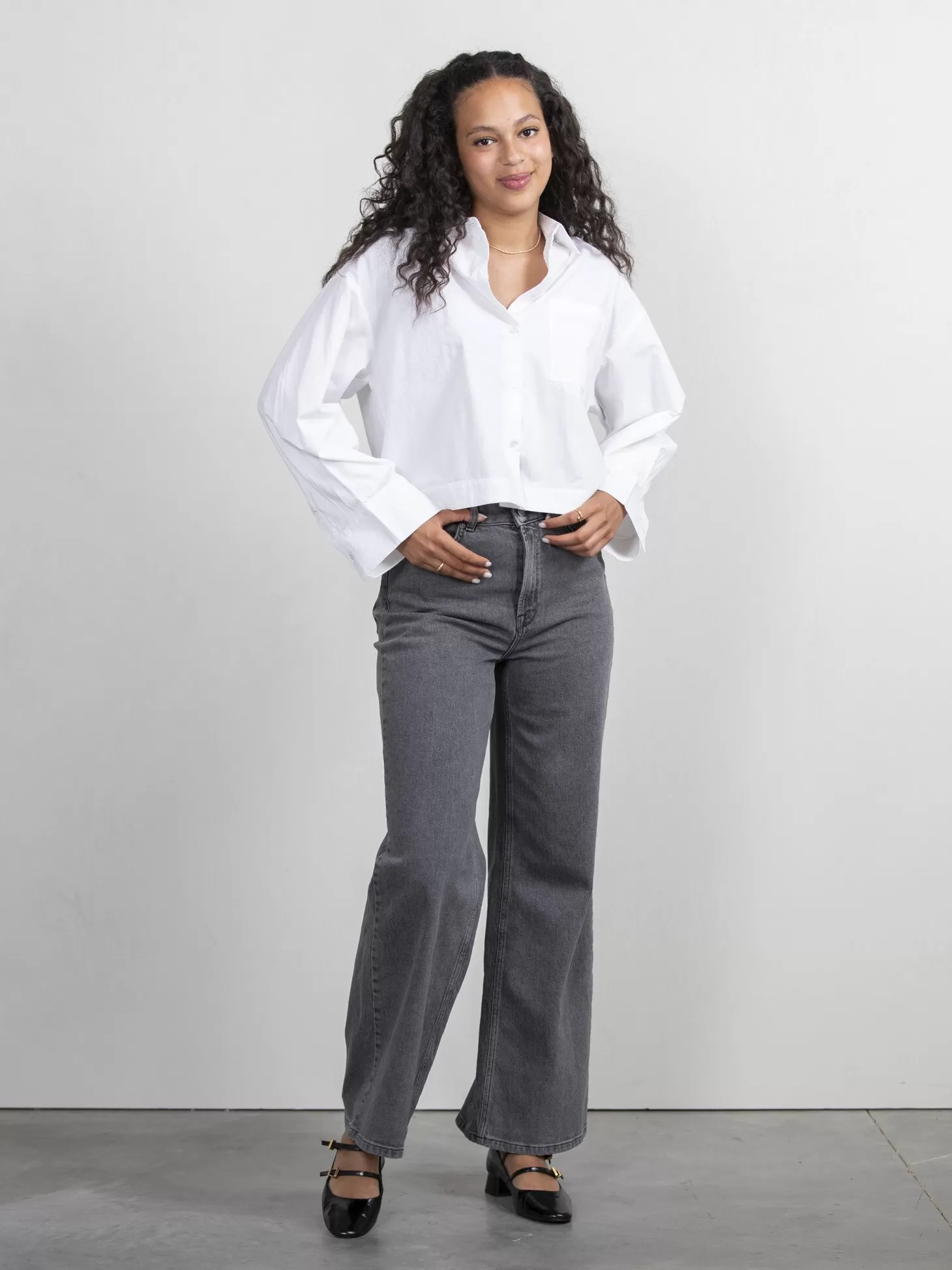 Selected Cropped Hemd Astha Bright White Best Sale