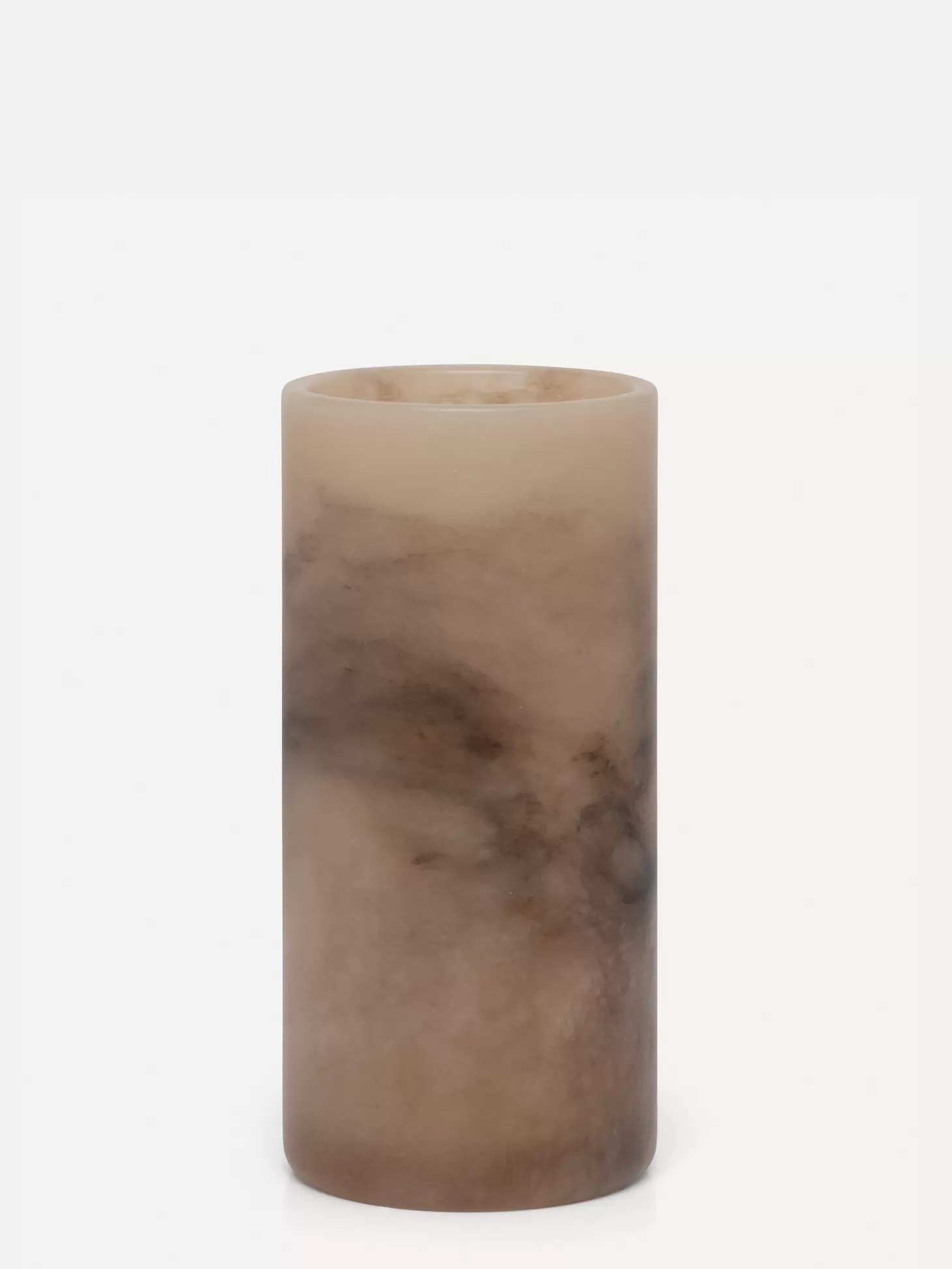 Les Soeurs Cylinder Alabaster Kaarsenhouder (Medium) Tabac Outlet
