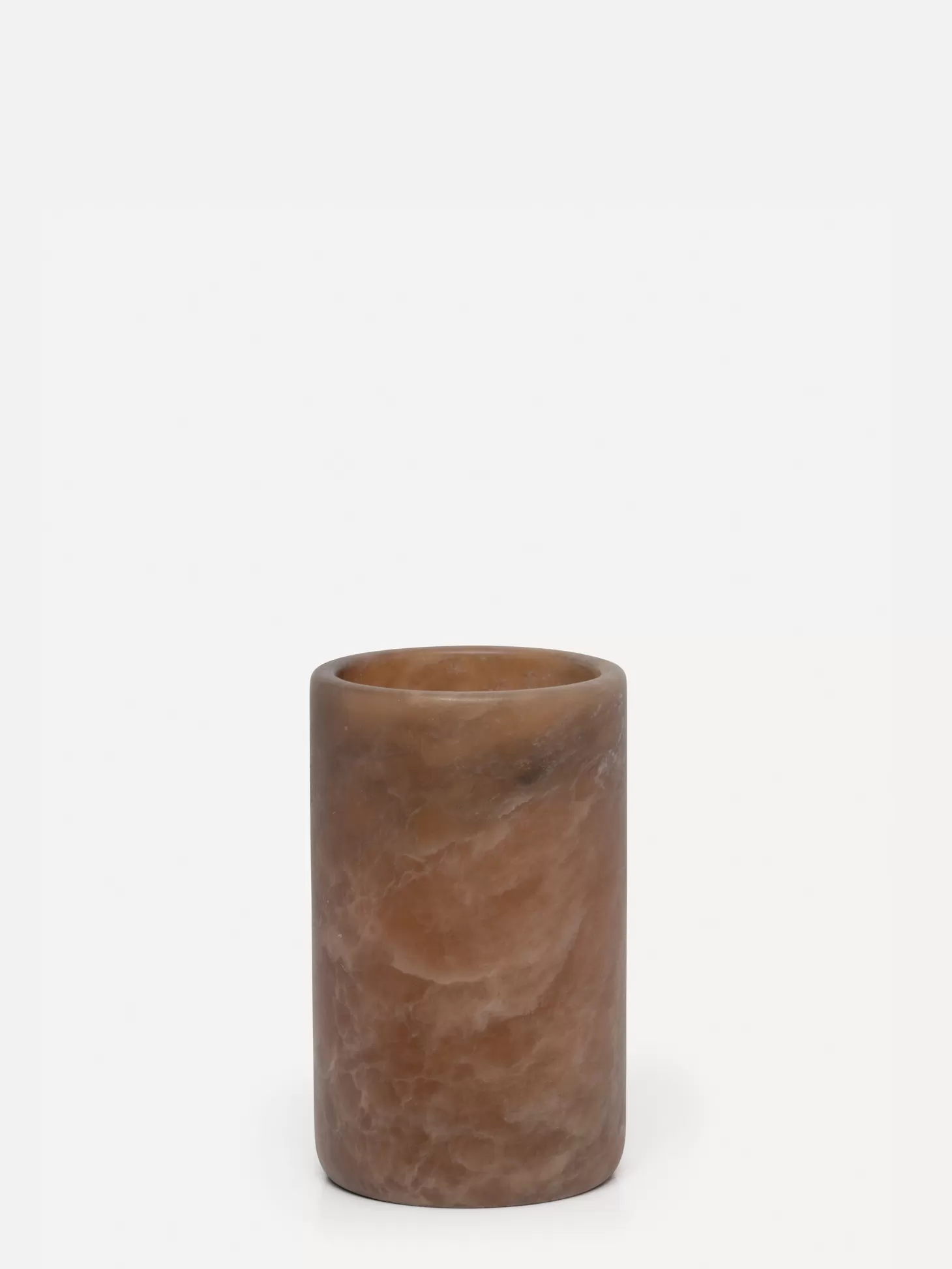 Les Soeurs Cylinder Alabaster Kaarsenhouder (Small) Tabac Sale