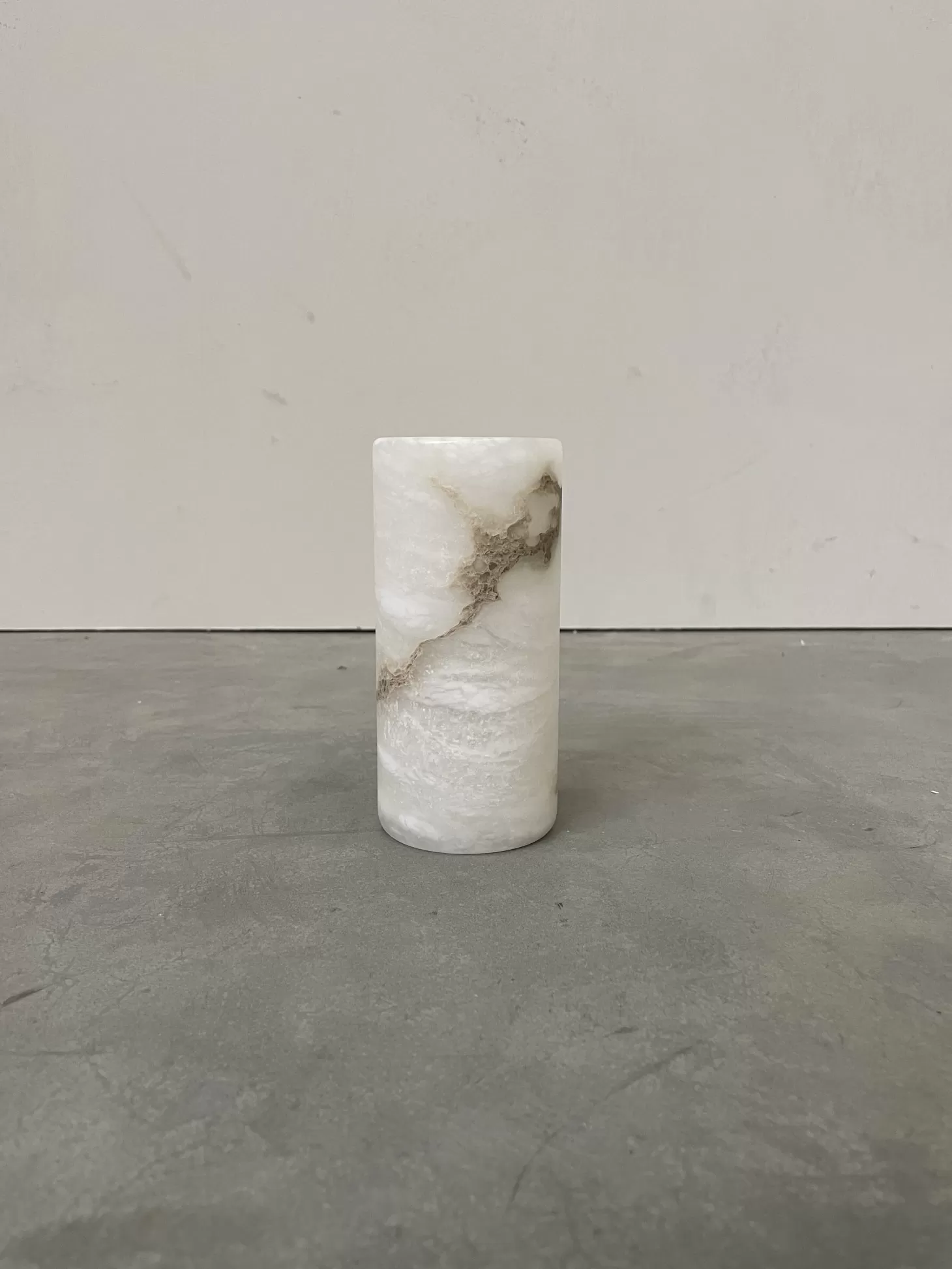 Les Soeurs Cylinder Alabaster Waxinelichthouder (Medium) White Shop