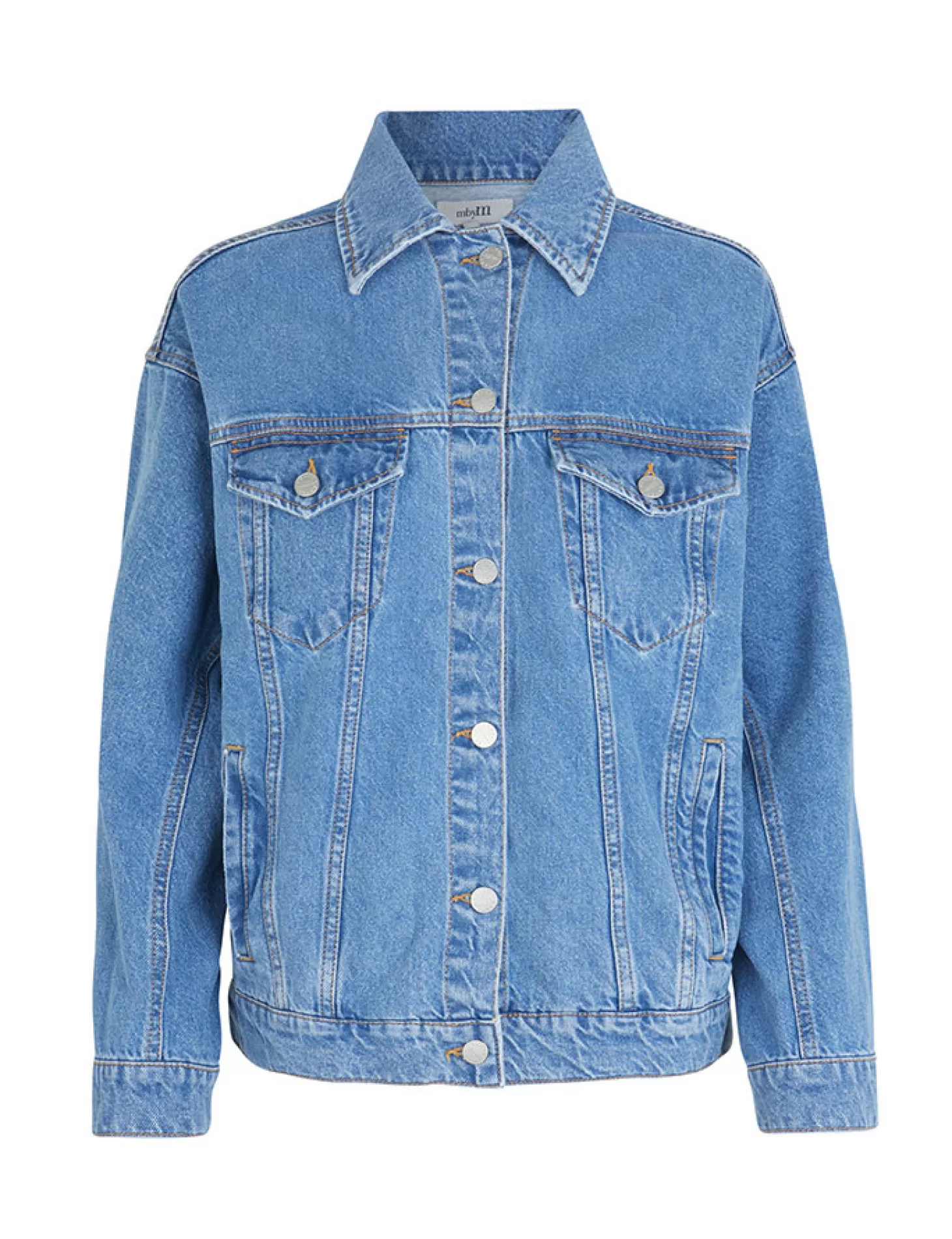 MBYM Denim Vest Renee Blazing Blue Washed Cheap