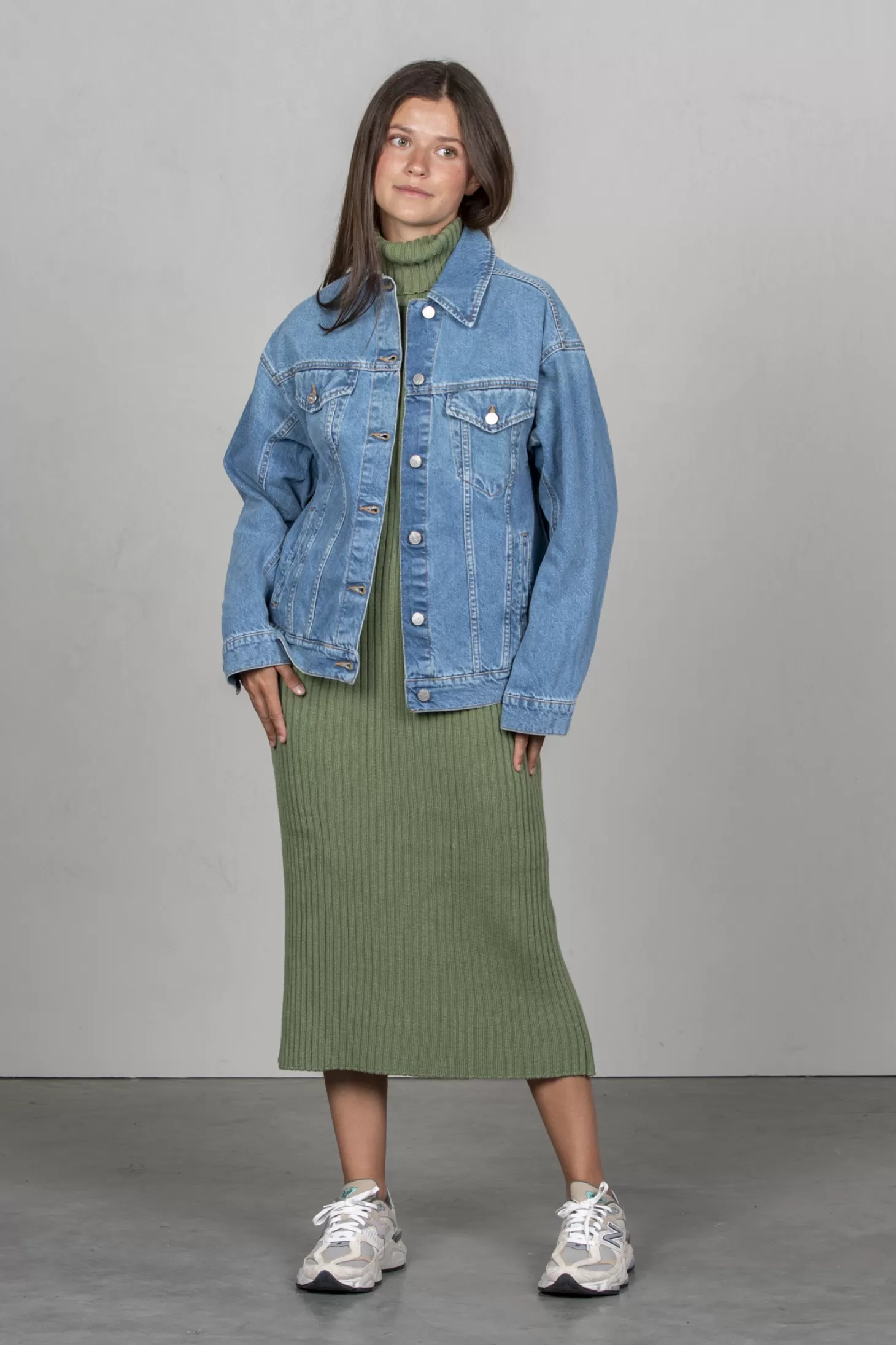 MBYM Denim Vest Renee Blazing Blue Washed Cheap