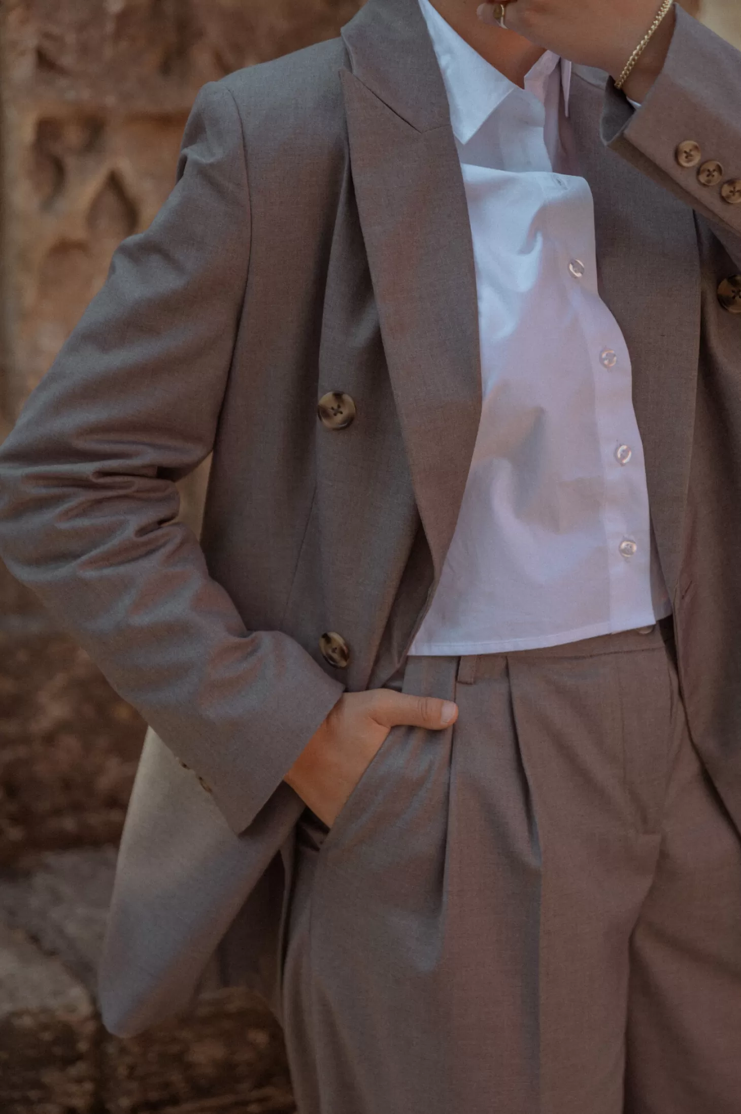 Les Soeurs Double-Breasted Blazer Ariana Grey Discount