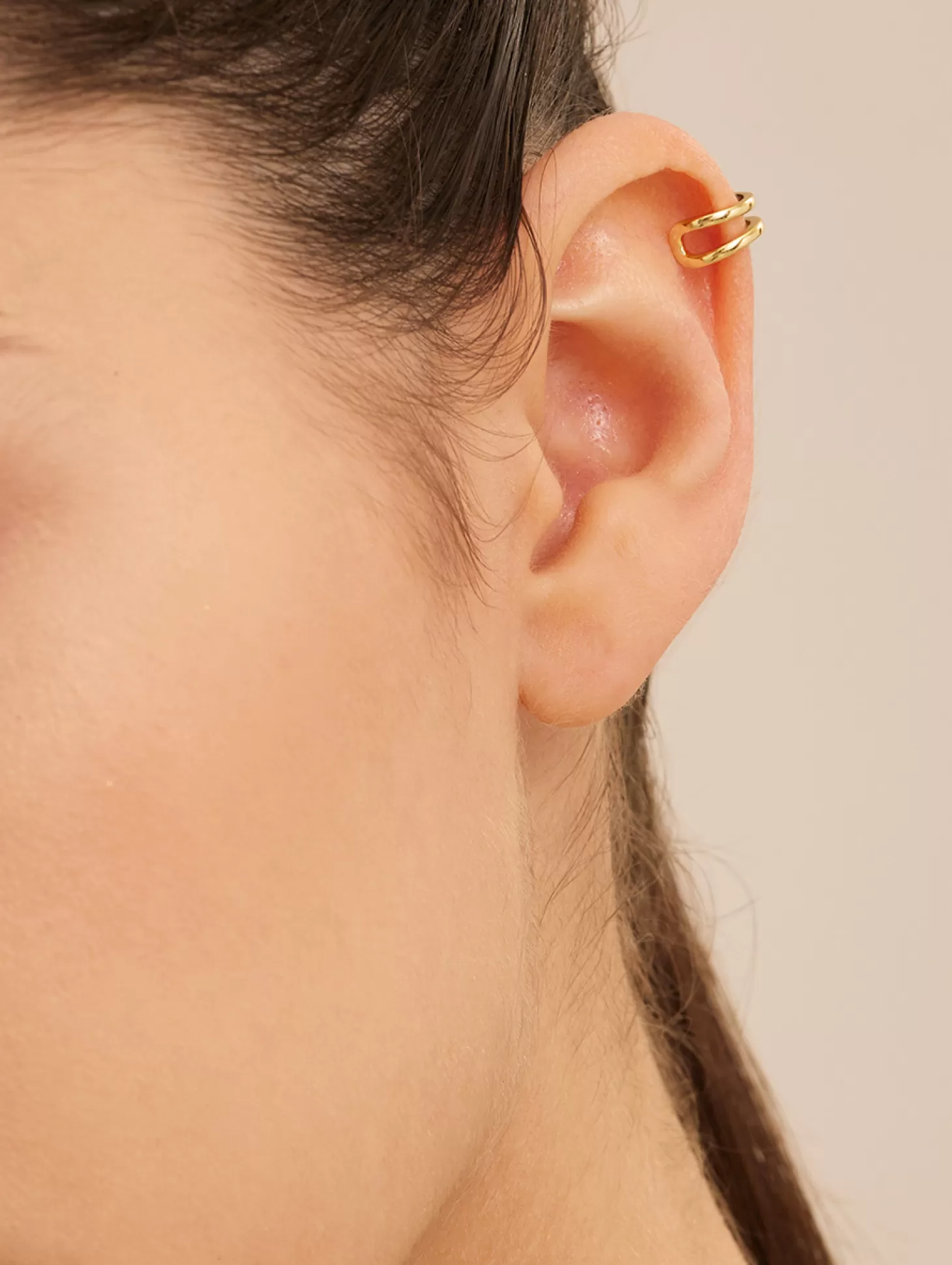 Les Soeurs Ear Cuff June Double Gold Discount