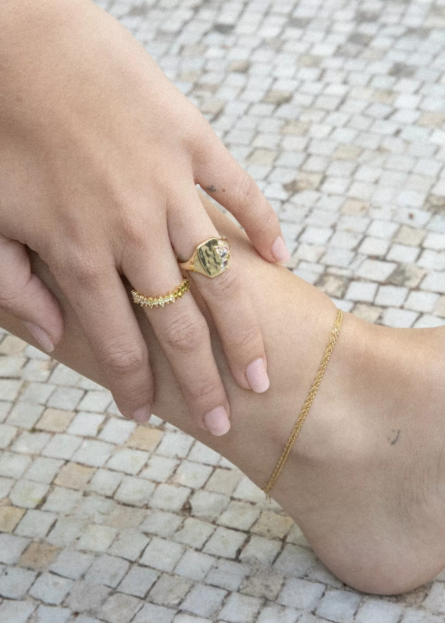 Les Soeurs Enkelbandje Helle Basic Gold Cheap