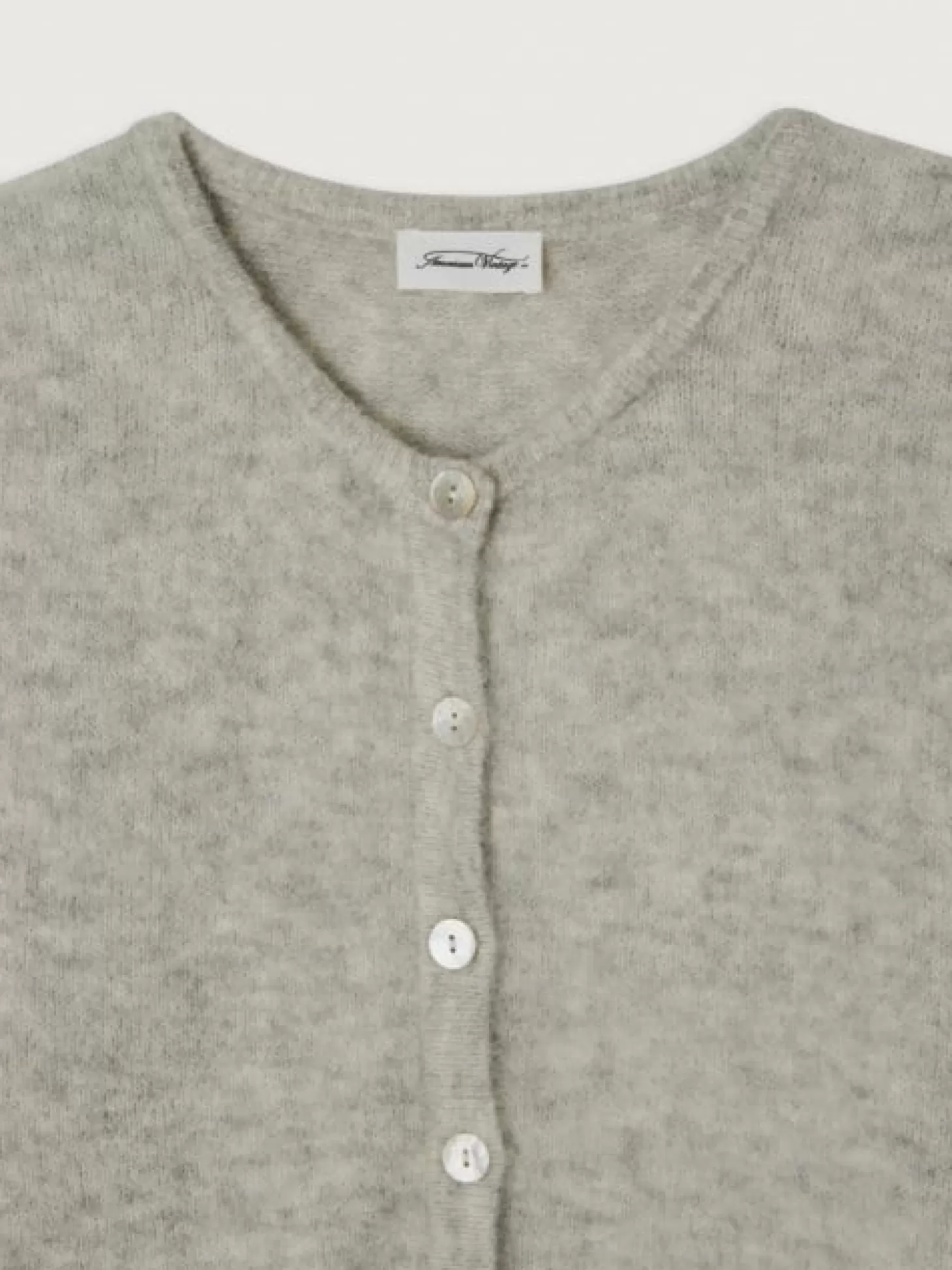 American Vintage Gebreide Cardigan Vitow Gris Claire Chine New