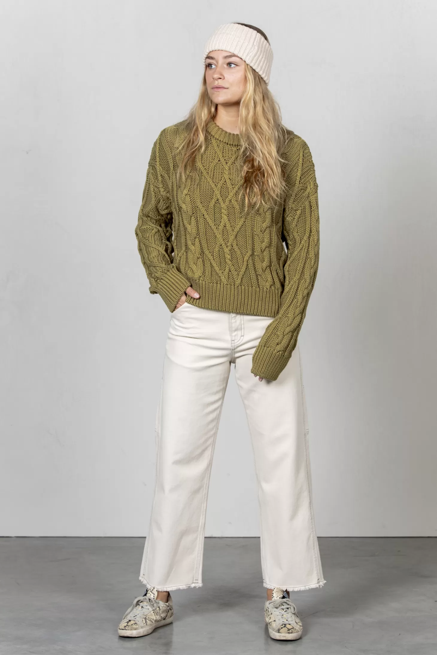 Selected Gebreide Haarband Prava Sandshell Fashion