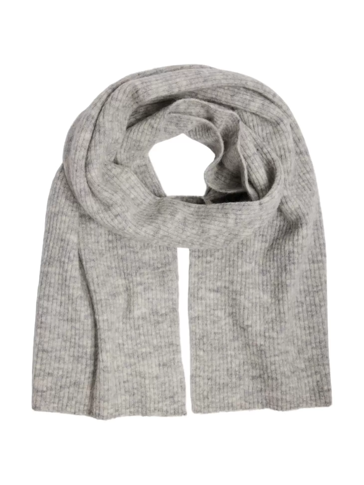 Selected Gebreide Sjaal Lulu Linna Light Grey Melange Best Sale