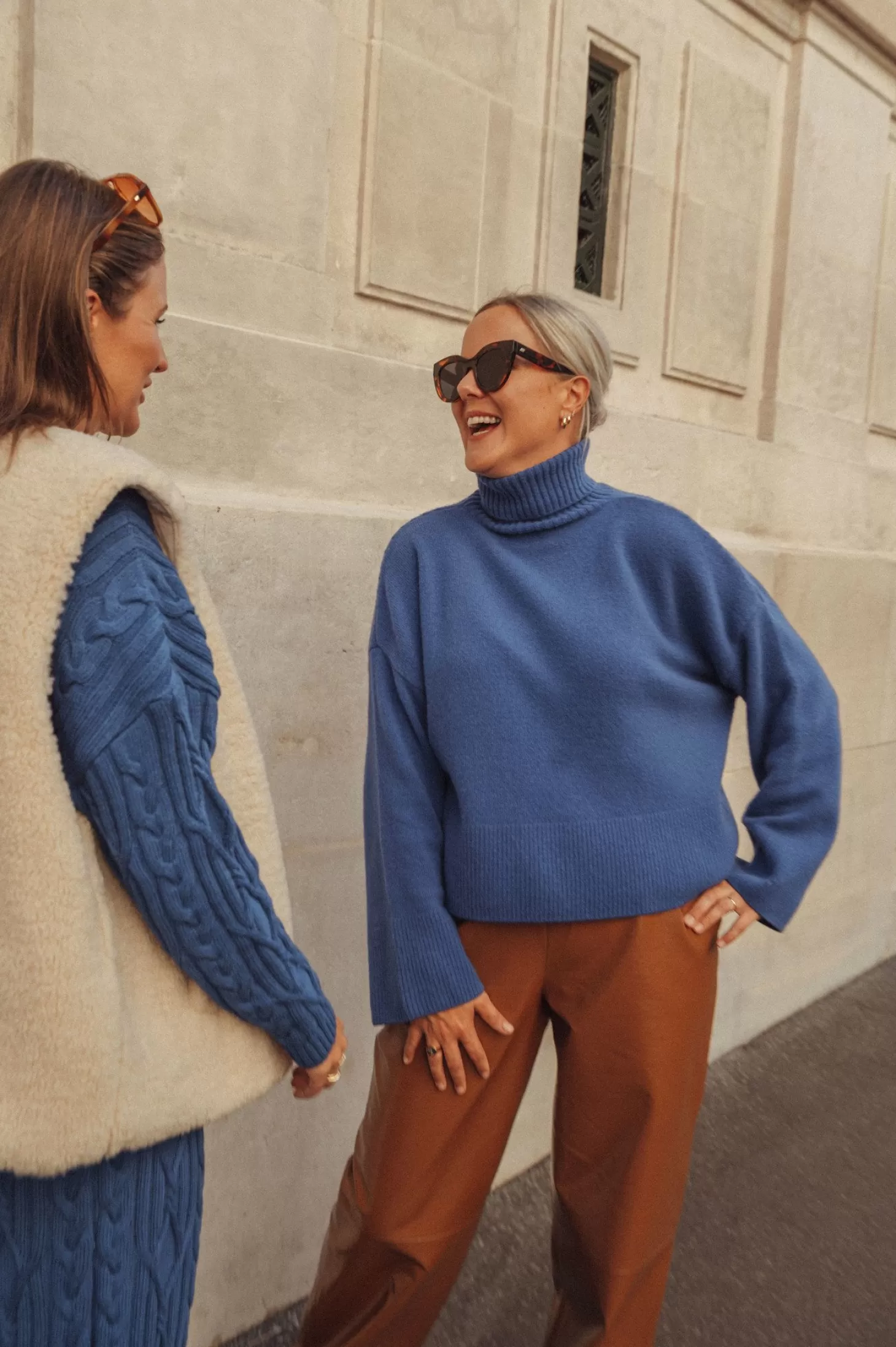 Les Soeurs Gebreide Trui Hera Blue Best