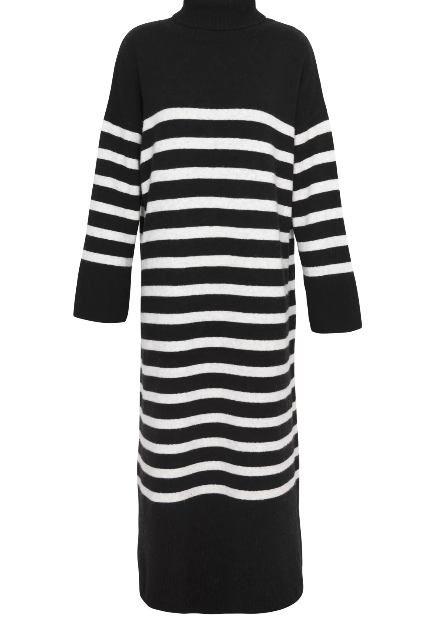 Les Soeurs Gestreept Gebreide Jurk Penelope Black Flash Sale