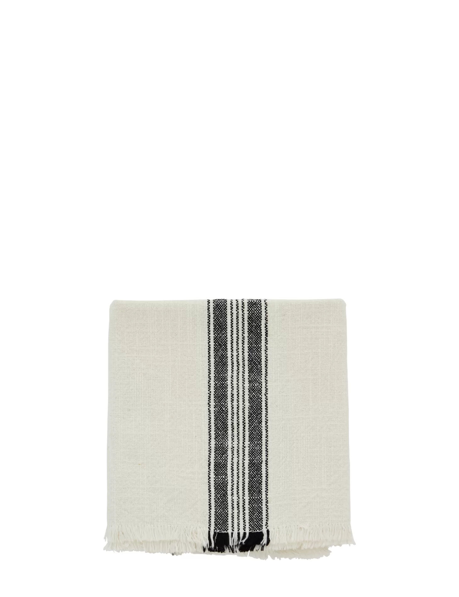 Madam Stoltz Gestreepte Keukenhanddoek Off White, Black Cheap