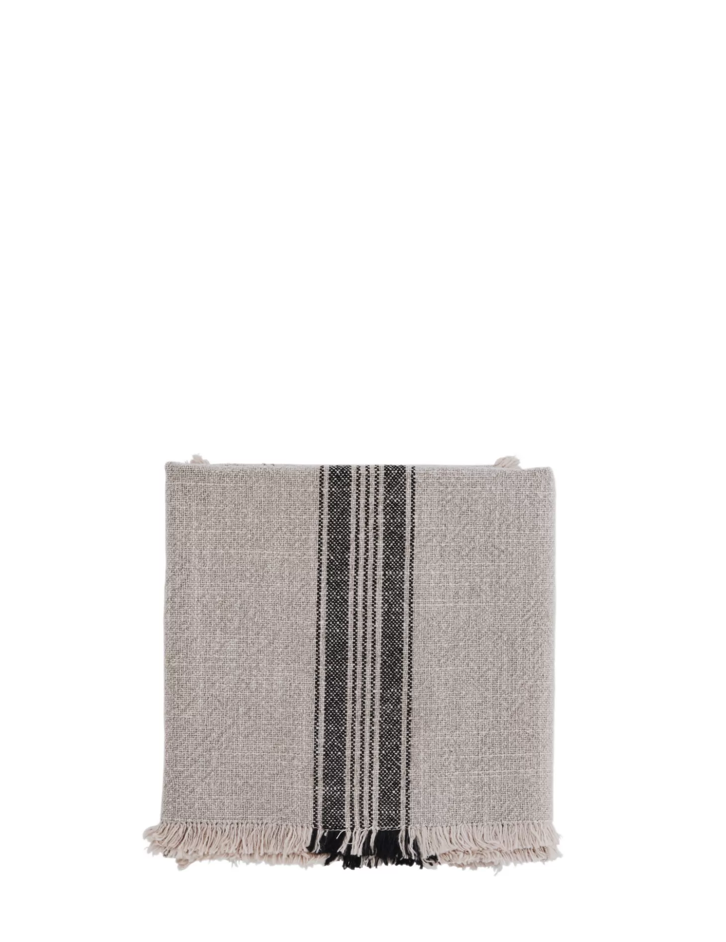 Madam Stoltz Gestreepte Keukenhanddoek Powder, Black Online