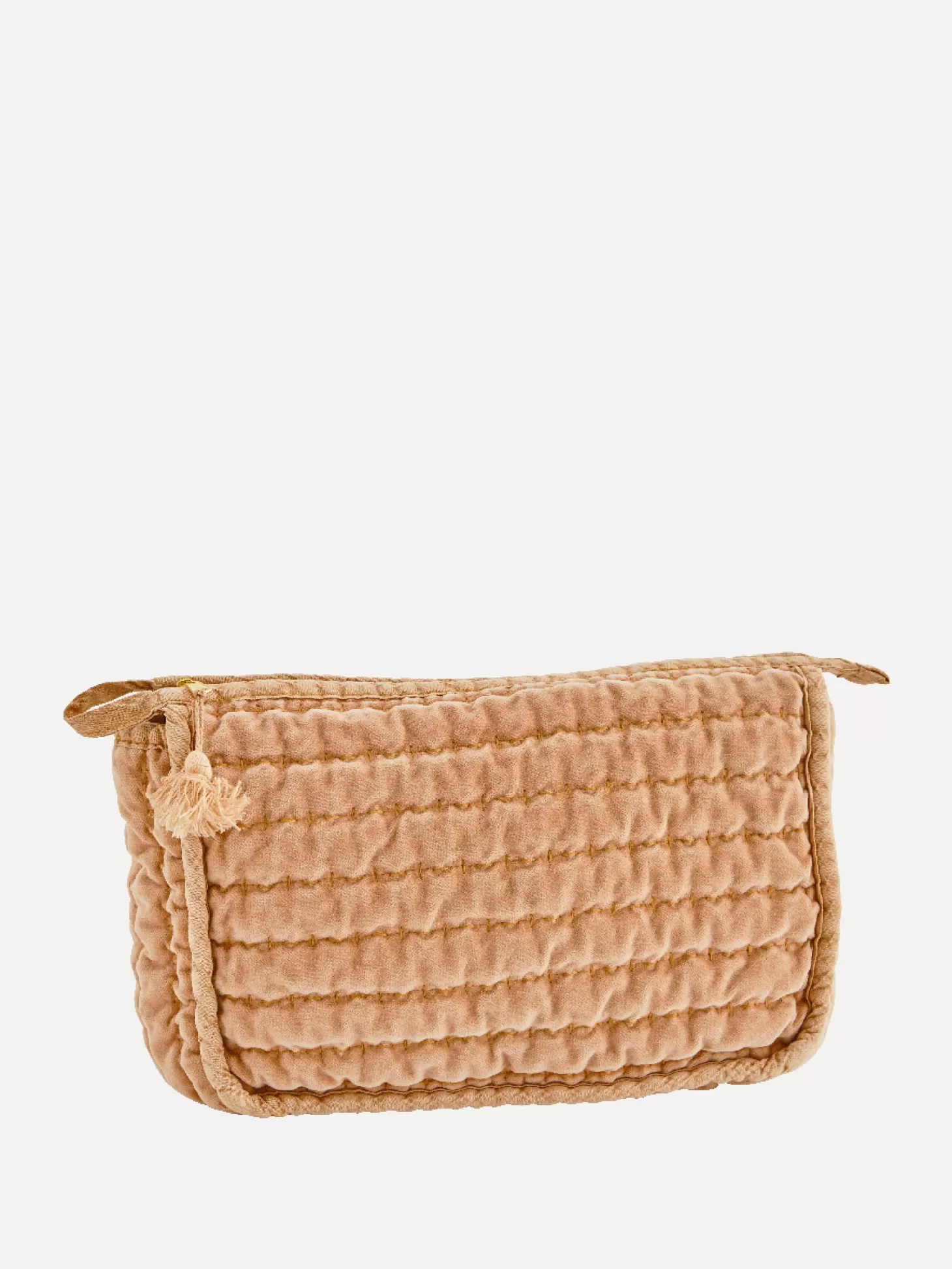 Madam Stoltz Gewatteerde Velvet Toilettas Melon Sorbet Discount