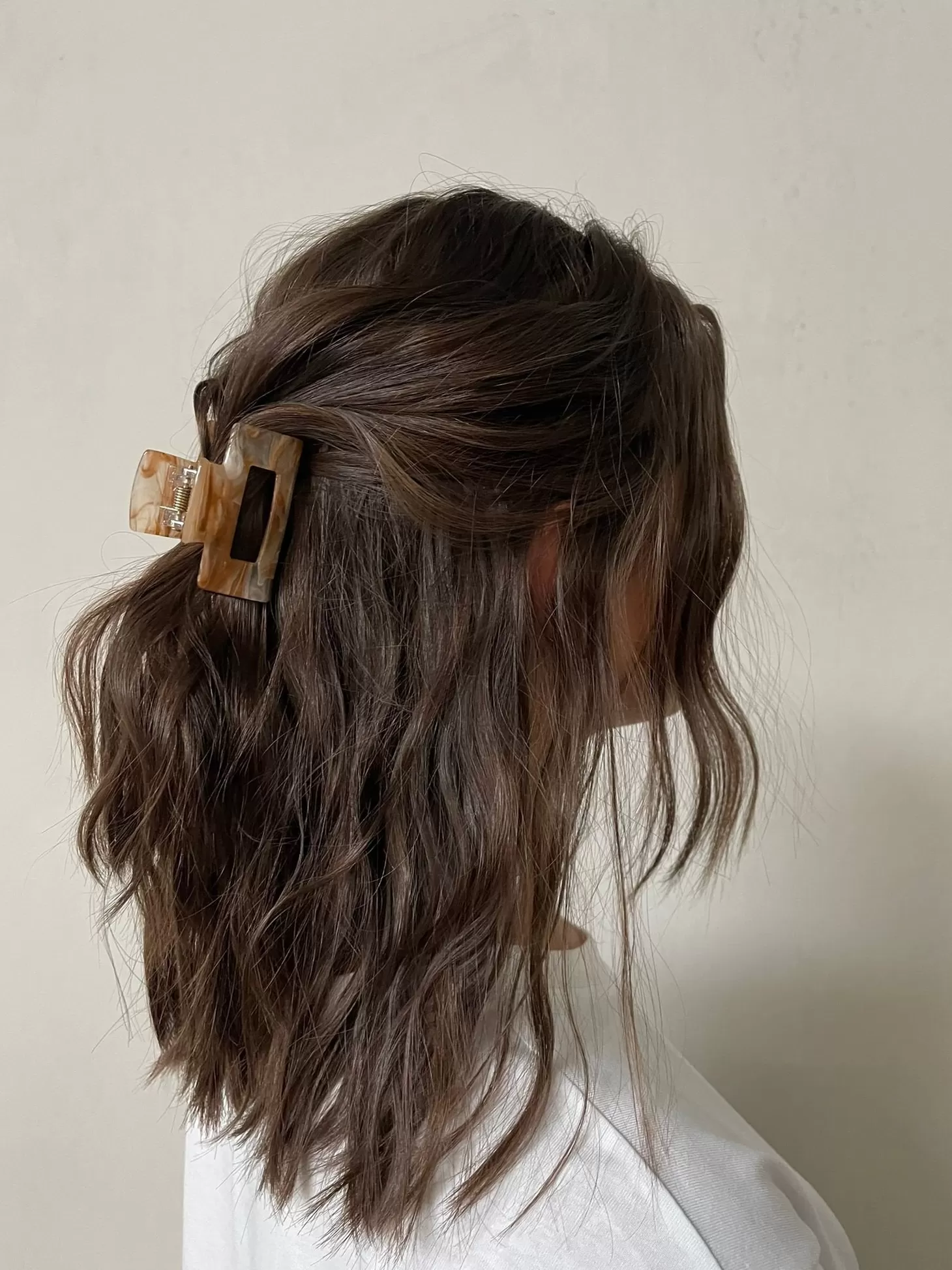 Les Soeurs Hair Clip Rectangle Beige Cheap