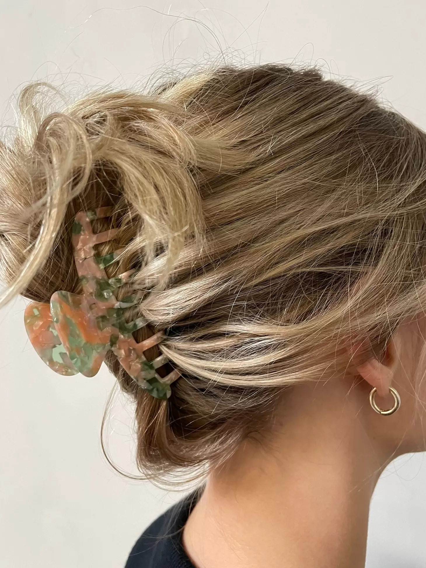 Les Soeurs Hair Clip Round Pink Green Clearance