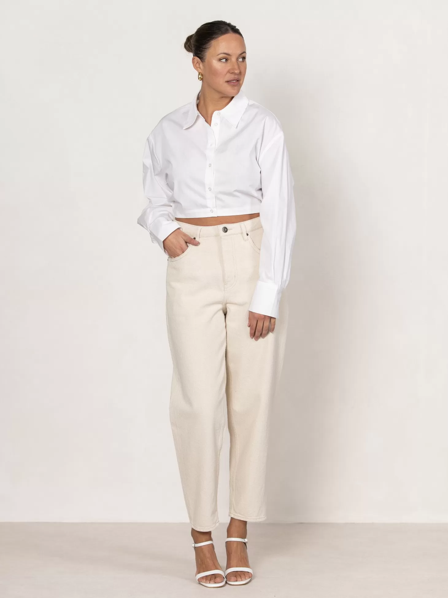 American Vintage Jeans Tineborow Ecru Cheap