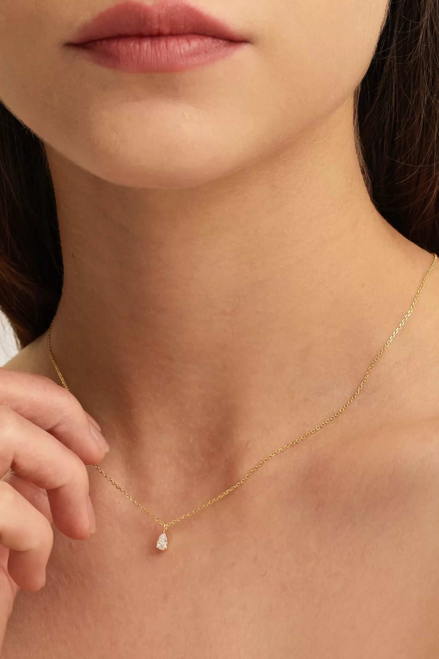 Les Soeurs Ketting Romee Extra Fine Chain Pear Gold Store