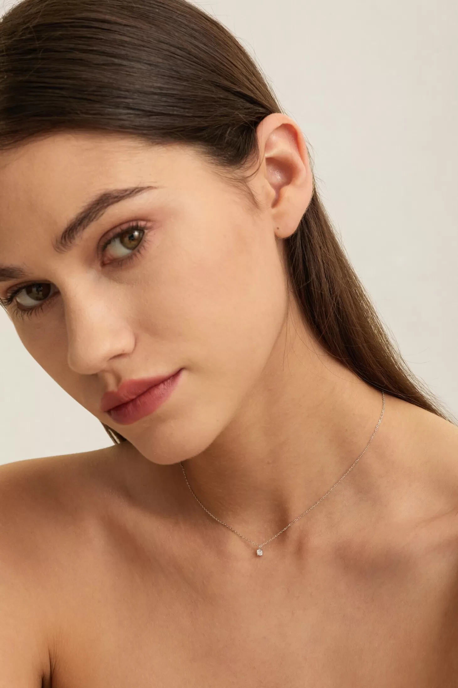 Les Soeurs Ketting Romee Extra Fine Chain Strass Silver Discount