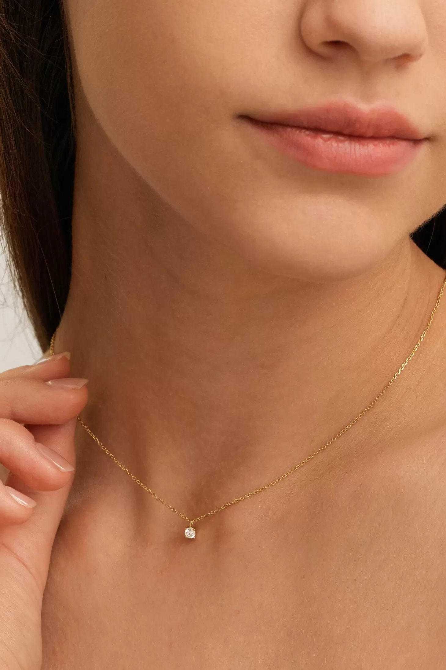 Les Soeurs Ketting Romee Extra Fine Chain Strass Gold New