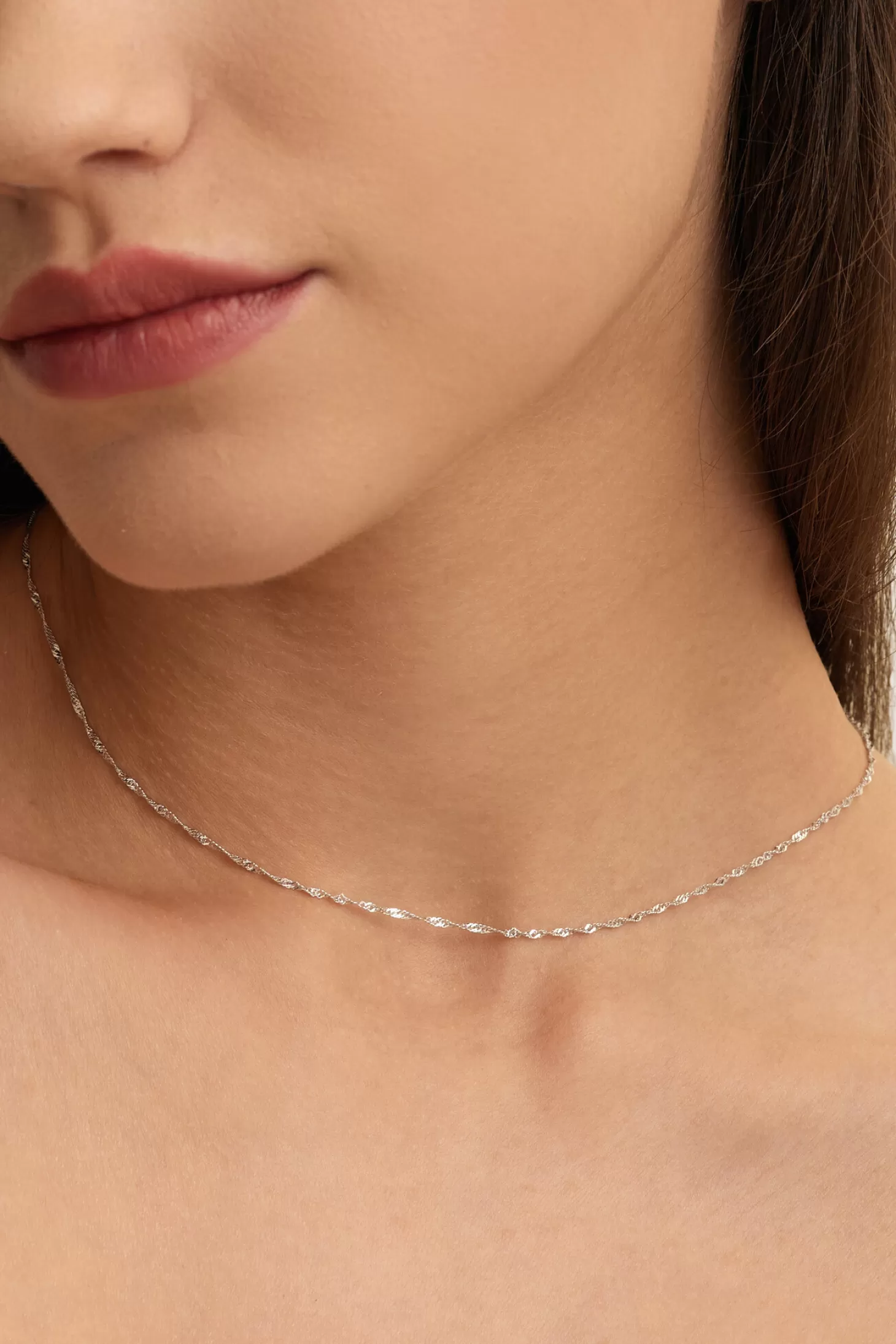 Les Soeurs Ketting Romee Twisted Chain Silver Flash Sale