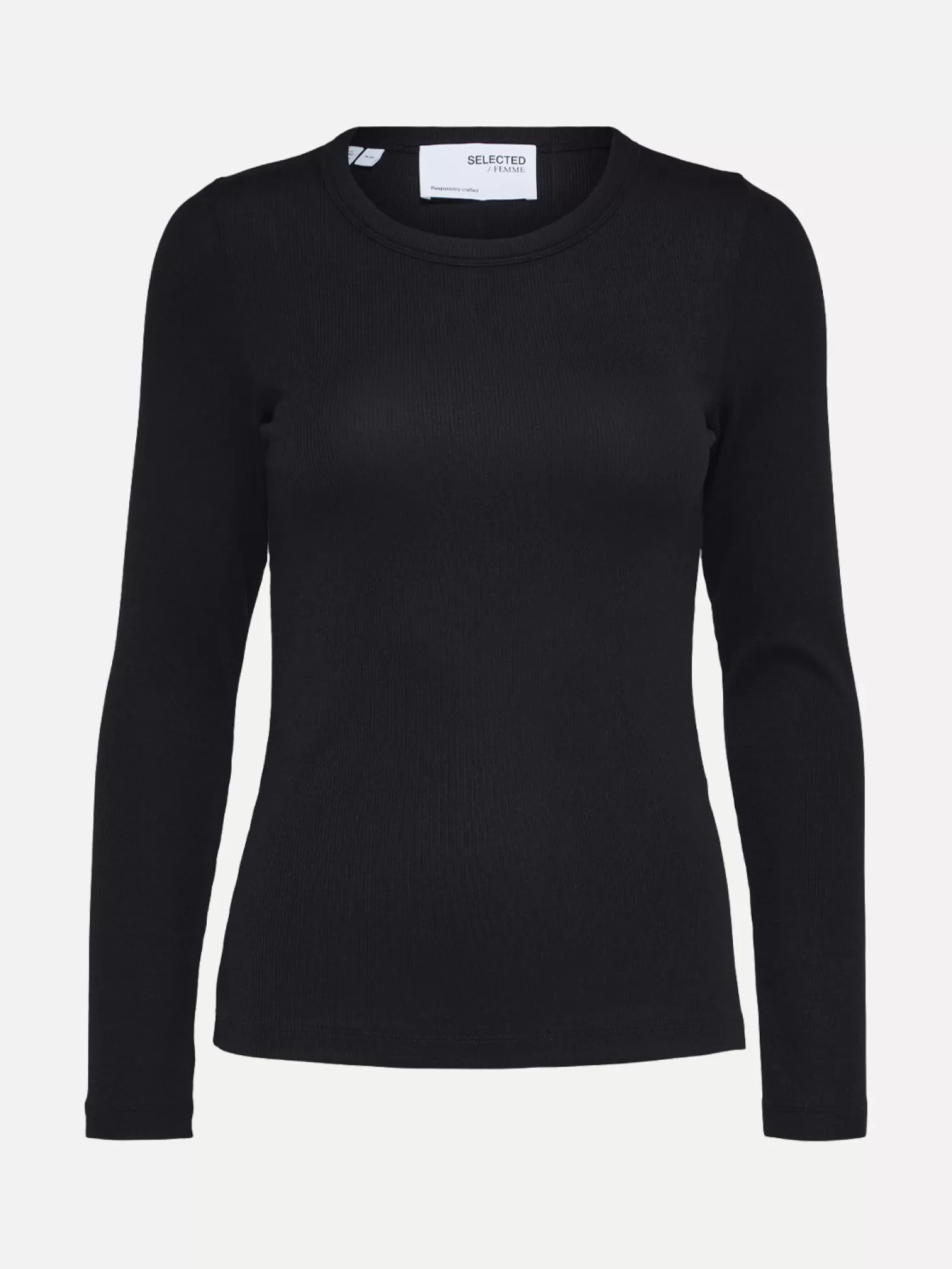 Selected Lange Mouwen T-Shirt Dianne Black Discount