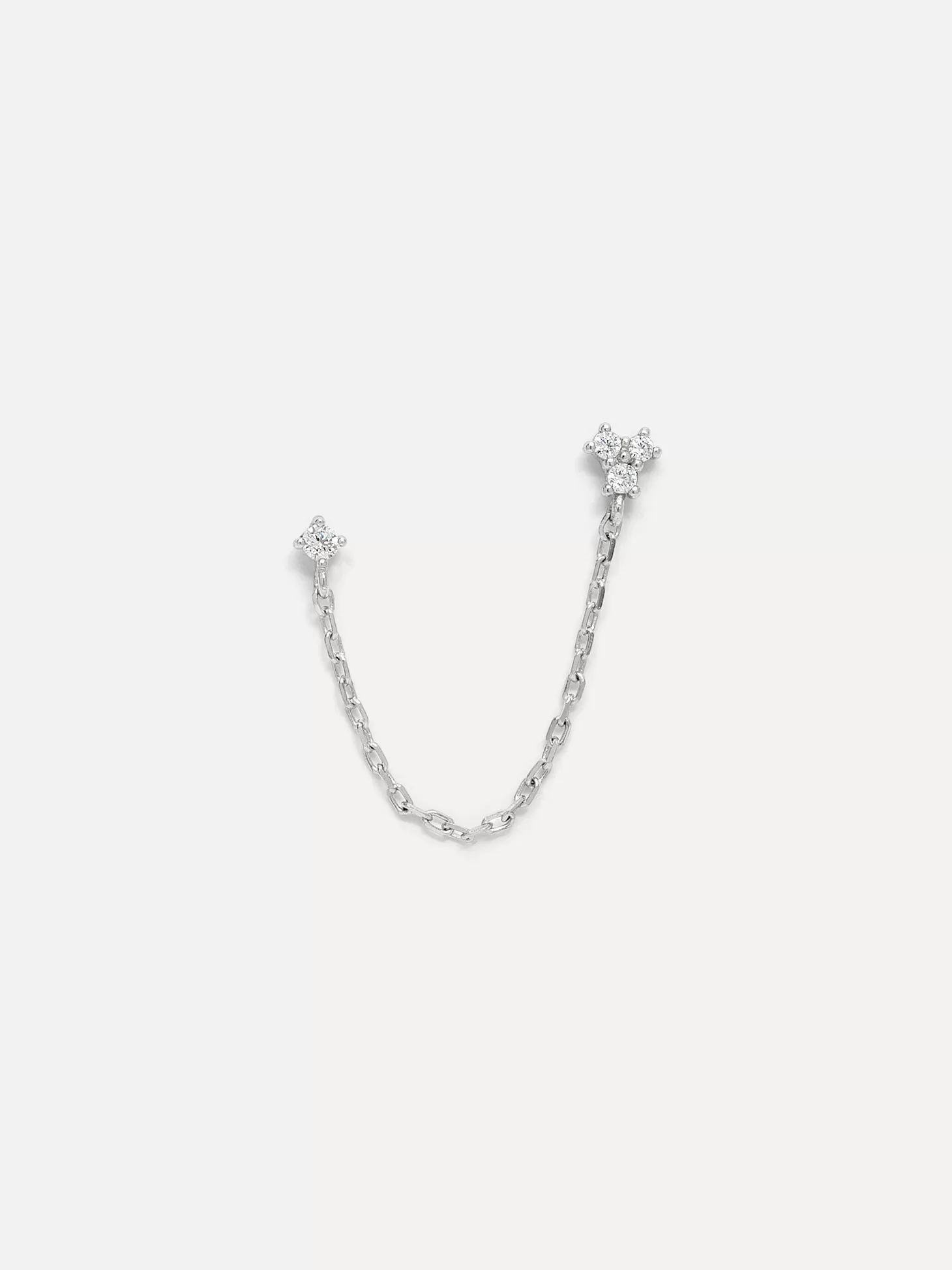 Les Soeurs Lira Double Stud Chain Silver Cheap
