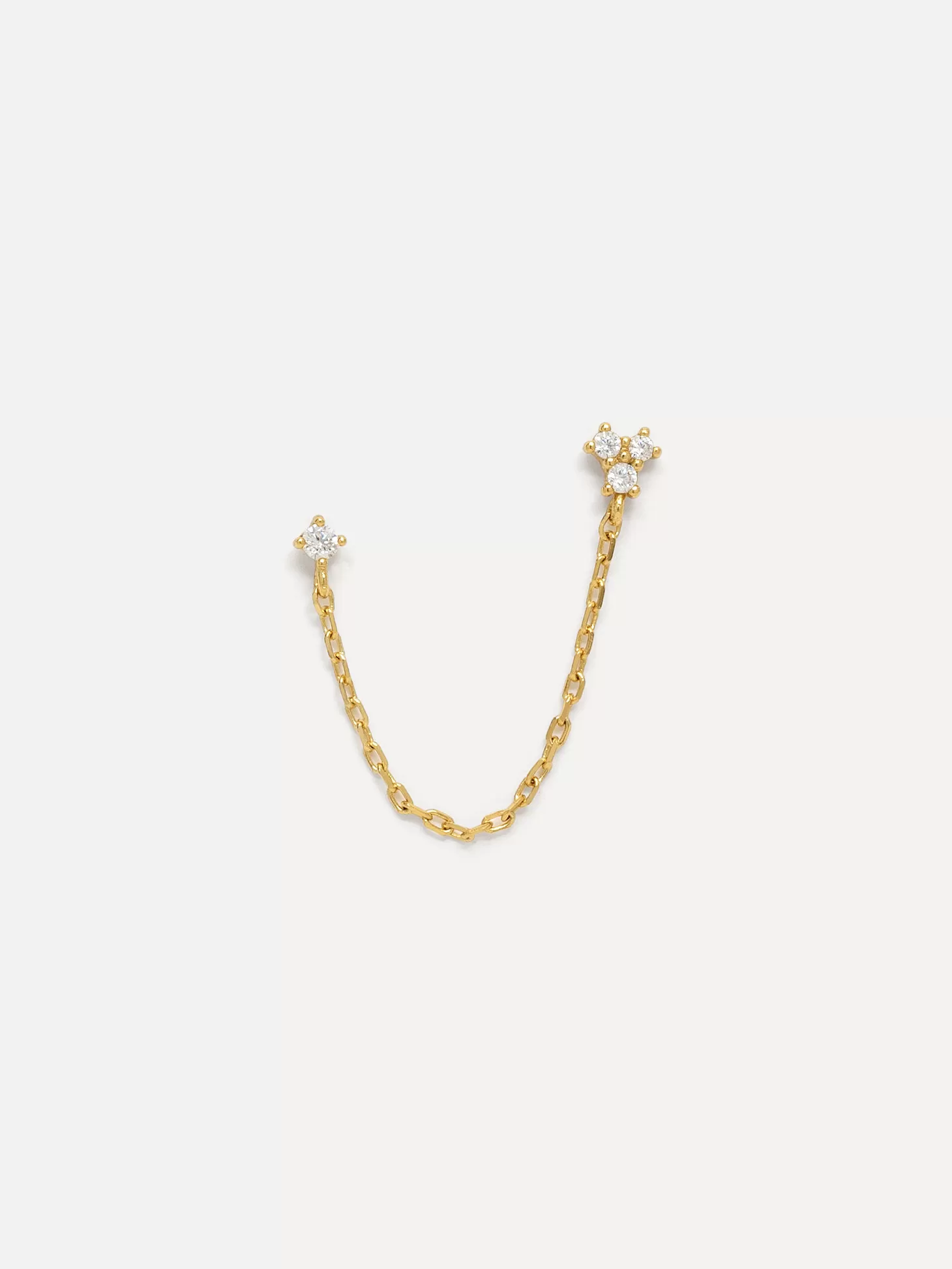 Les Soeurs Lira Double Stud Chain Gold Discount