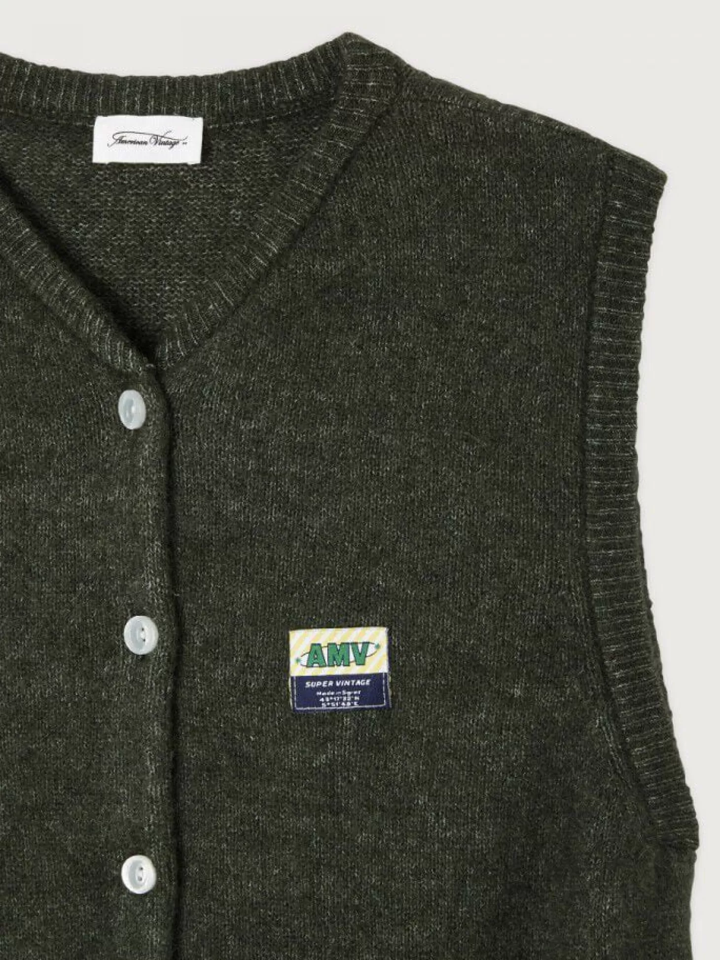 American Vintage Mouwloos Cardigan Vitow Lentille Chine Online
